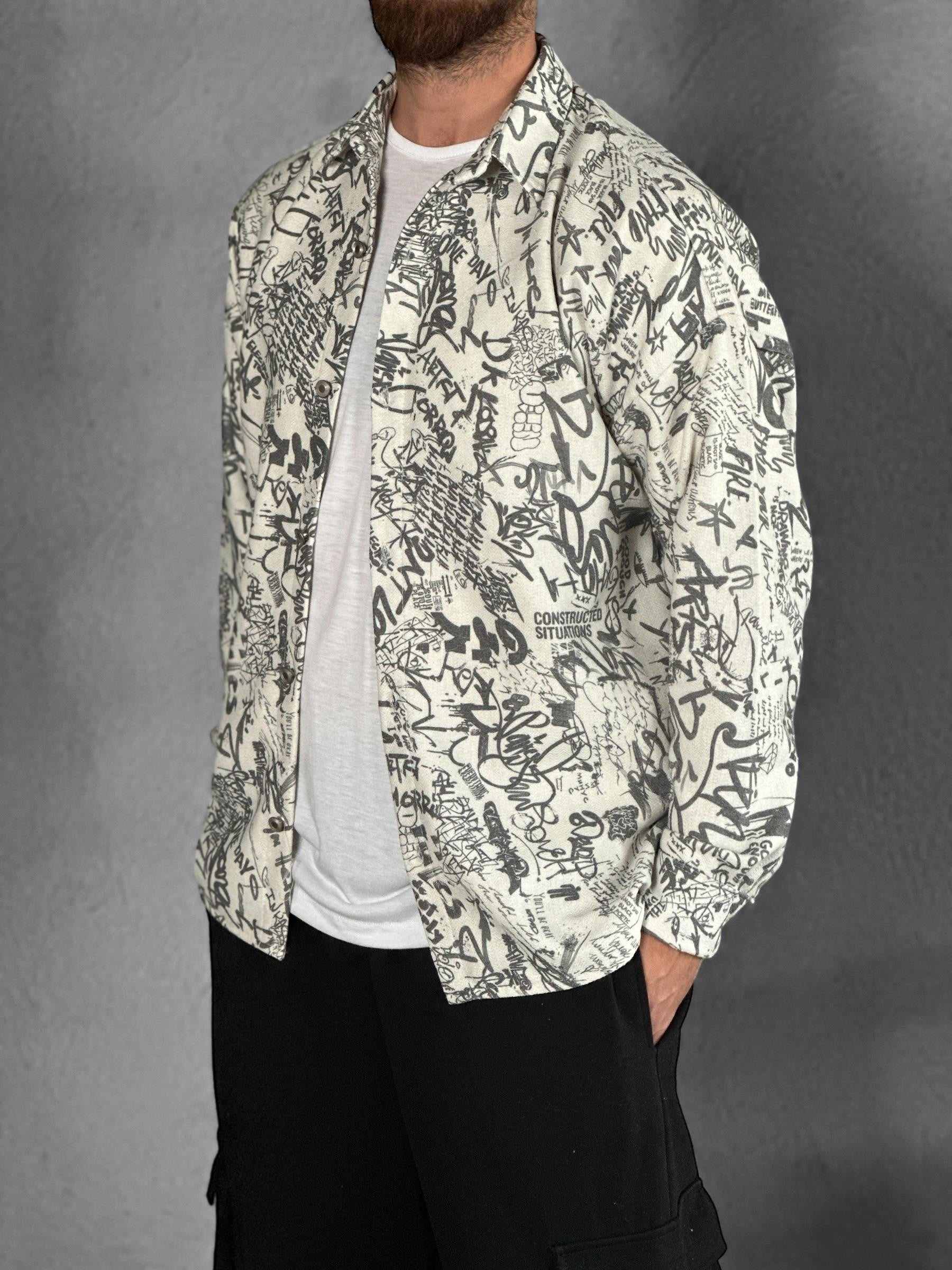 Gabardin Kumaş Gri Spor Gömlek COC2296