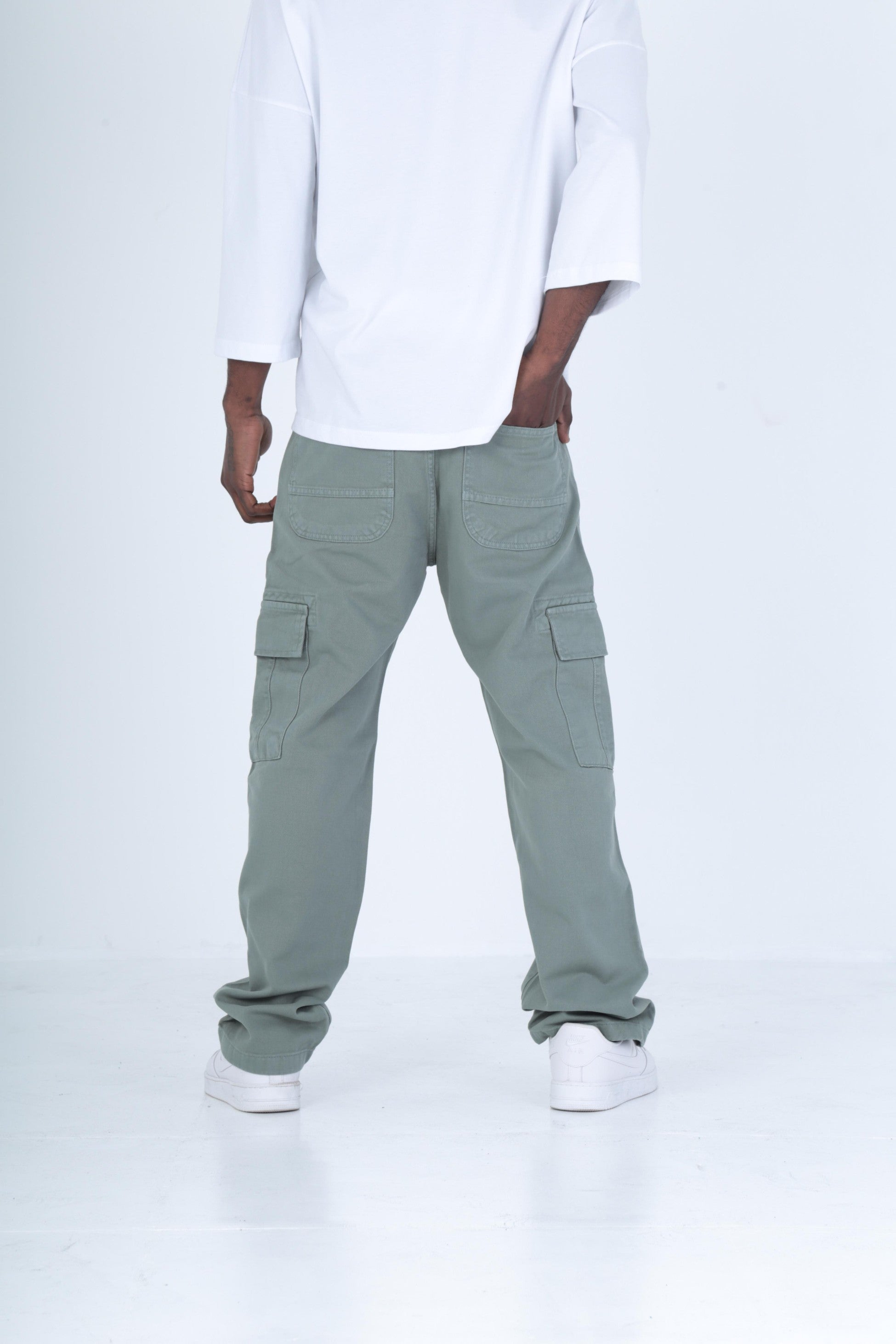 Gabardin Kumaş Su Yeşili Baggy Pantolon COC2300