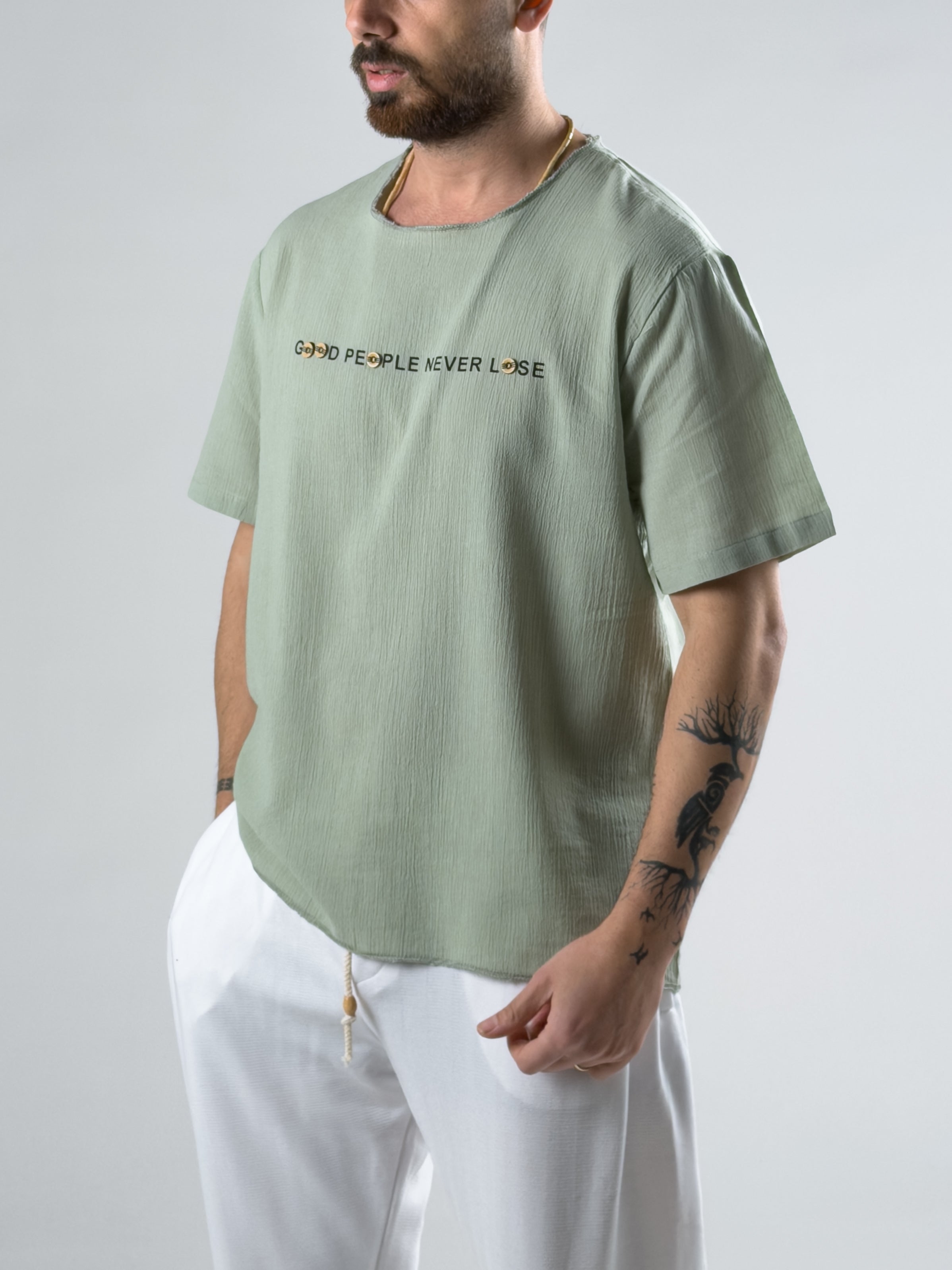 Good People Yeşil Tasarım T-Shirt COC2988