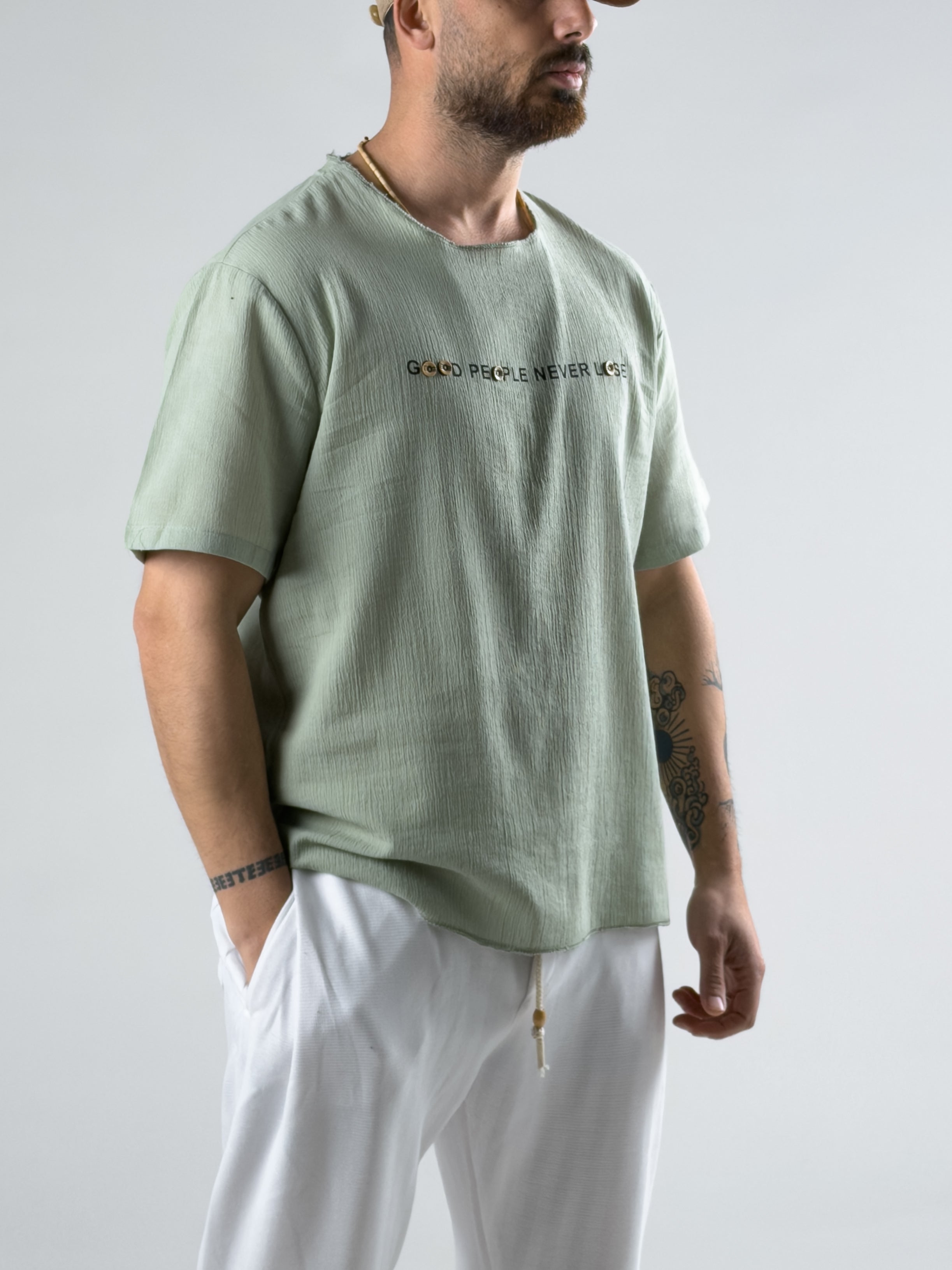 Good People Yeşil Tasarım T-Shirt COC2988