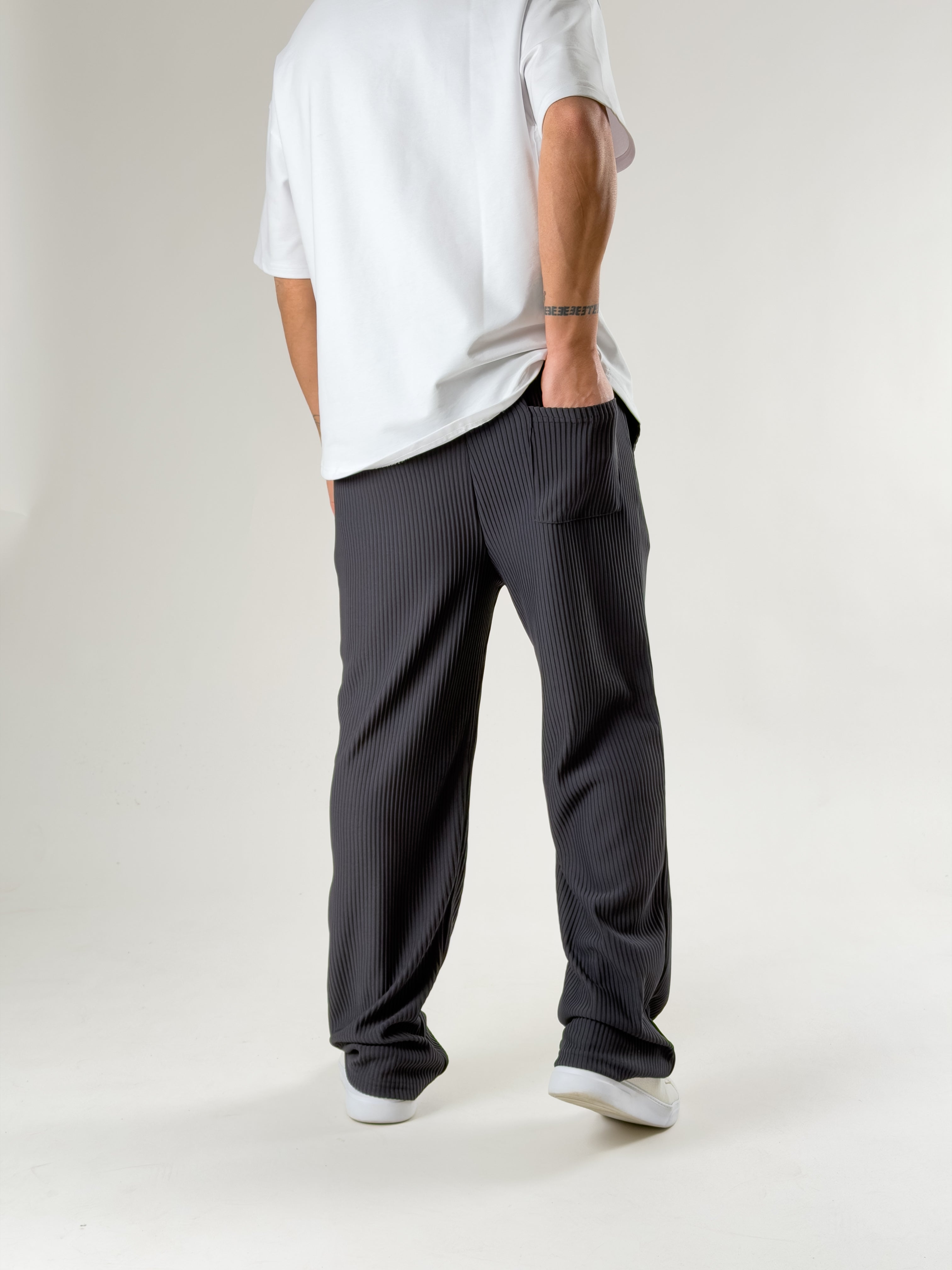 Gri Fitilli Erkek Baggy Pantolon COC2714