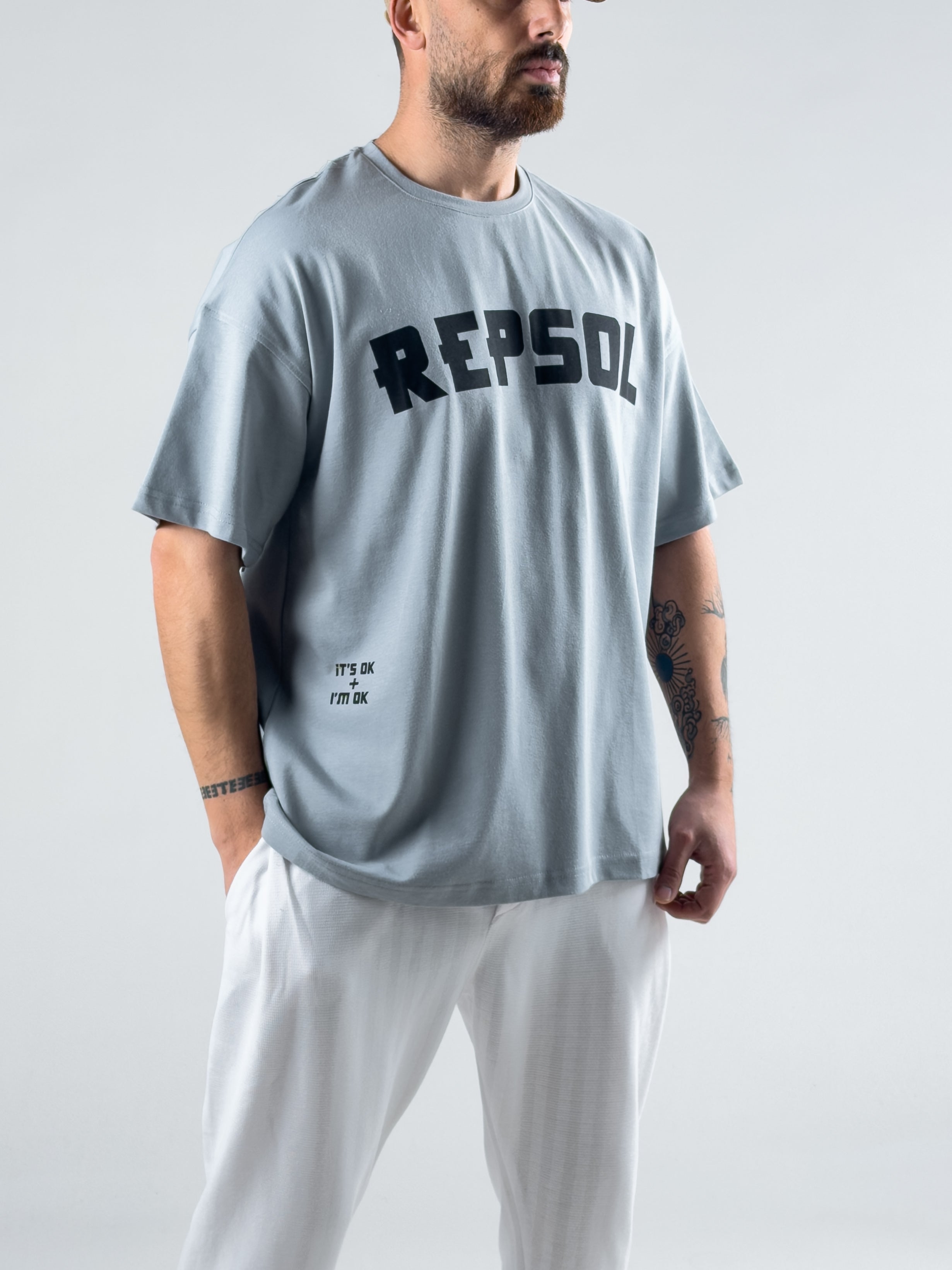 Gri Repsol Erkek T-Shirt COC3010