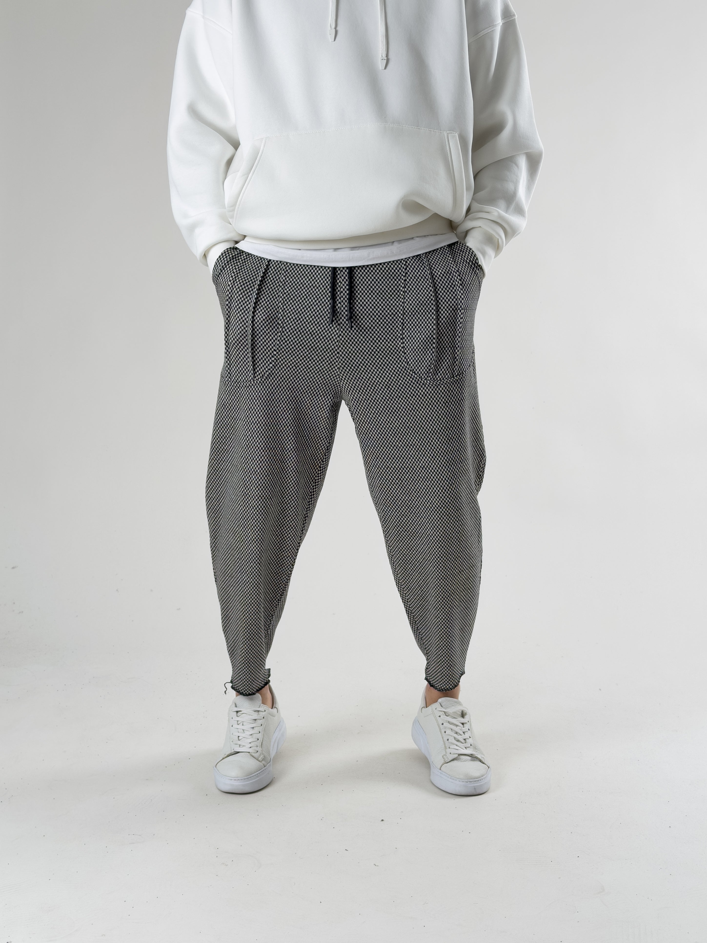 İnce Ekose Cep Detaylı Erkek Baget Pantolon COC2668