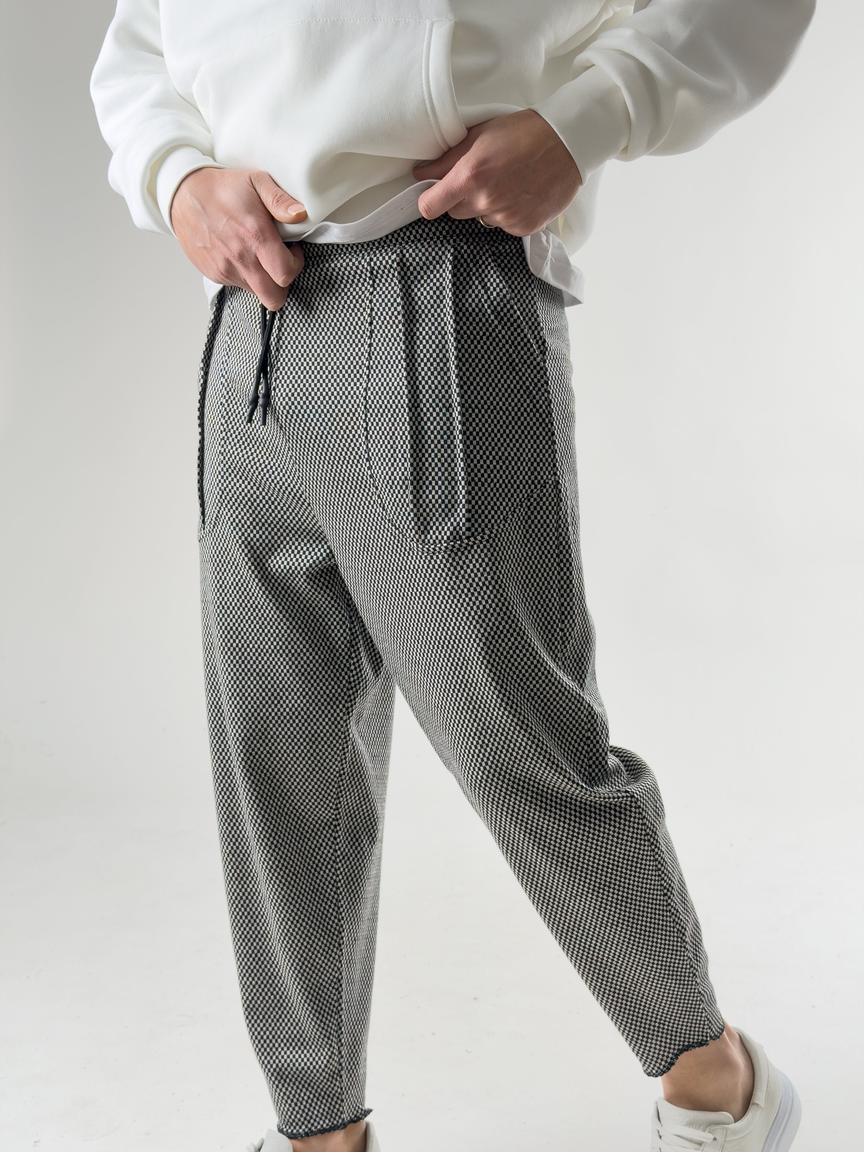 İnce Ekose Cep Detaylı Erkek Baget Pantolon COC2668