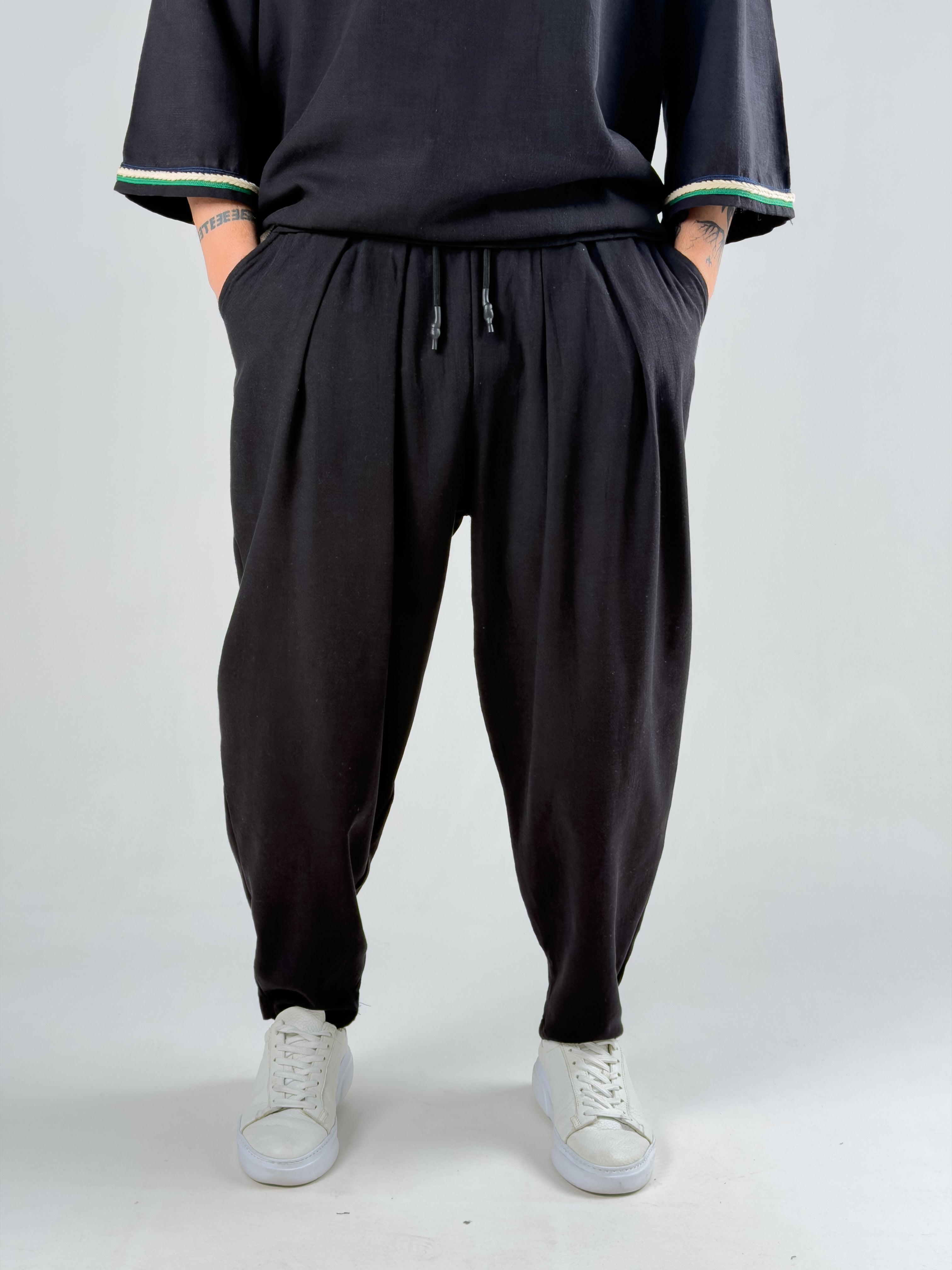 İşlemeli Siyah Erkek Takım COC3109