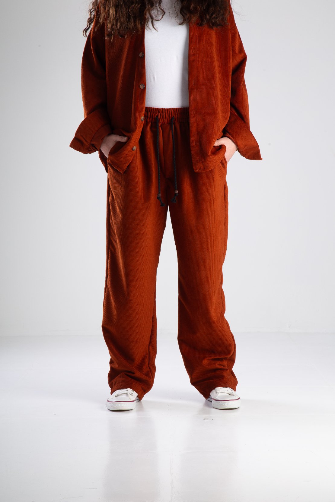 Kadife Bordo Oversize Takım COC2150