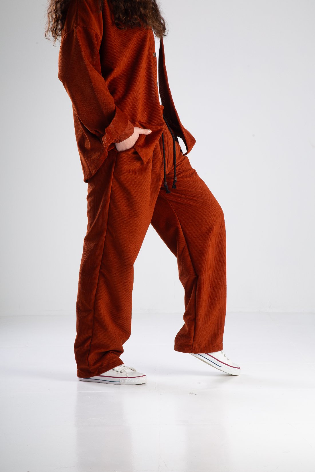 Kadife Bordo Oversize Takım COC2150