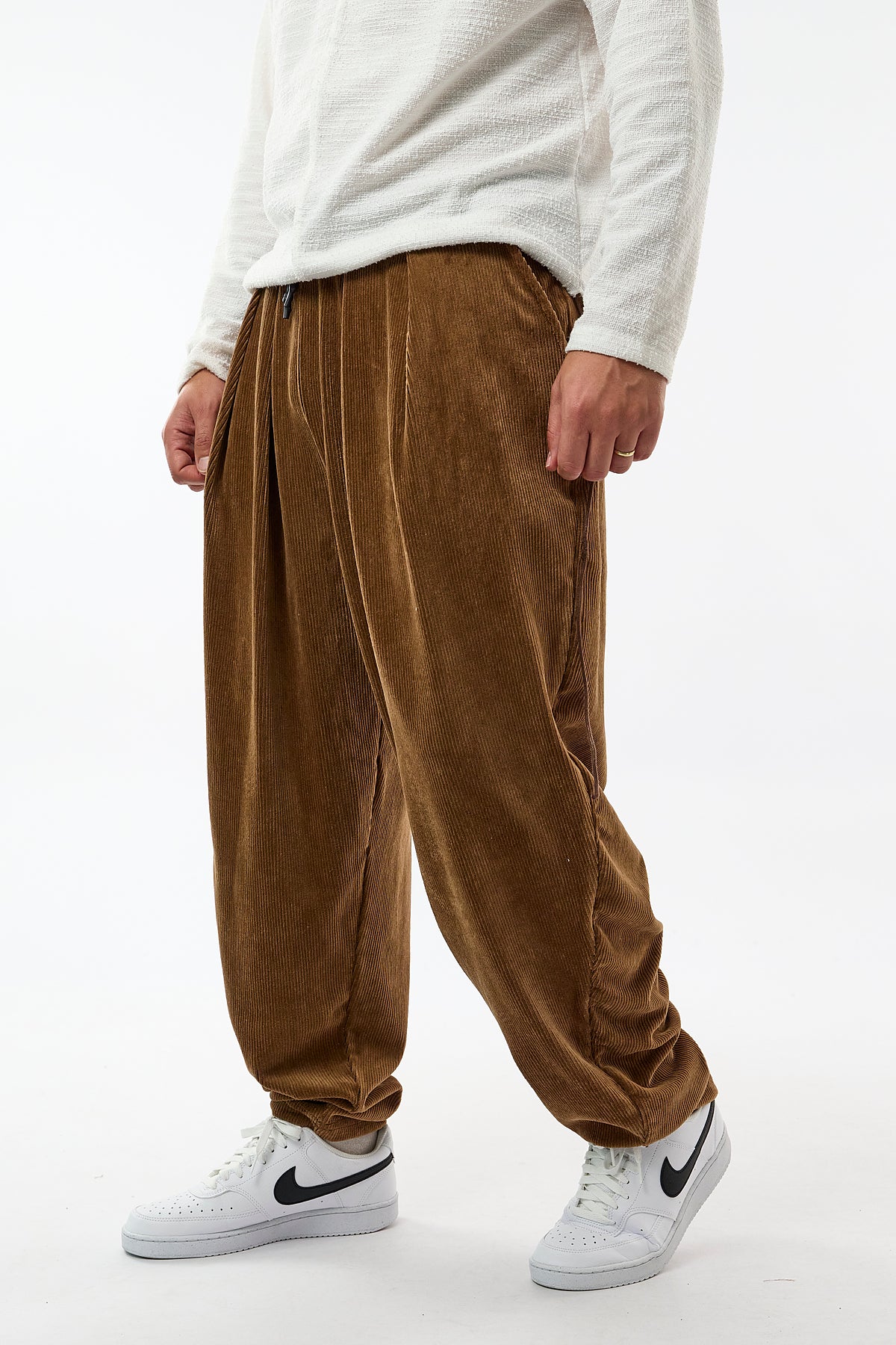 Kadife Pileli Taba Jogger Erkek Pantolon COC3620
