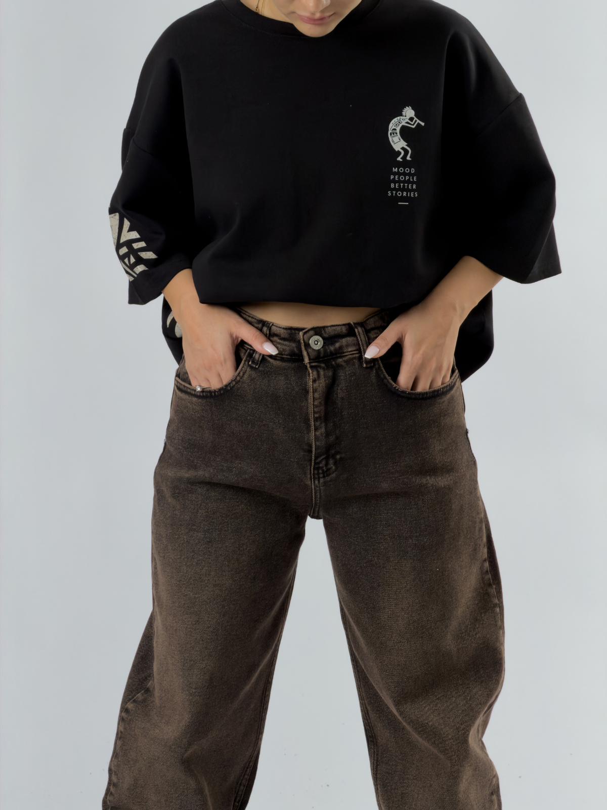 Kadın Baggy Kot Pantolon COC3539