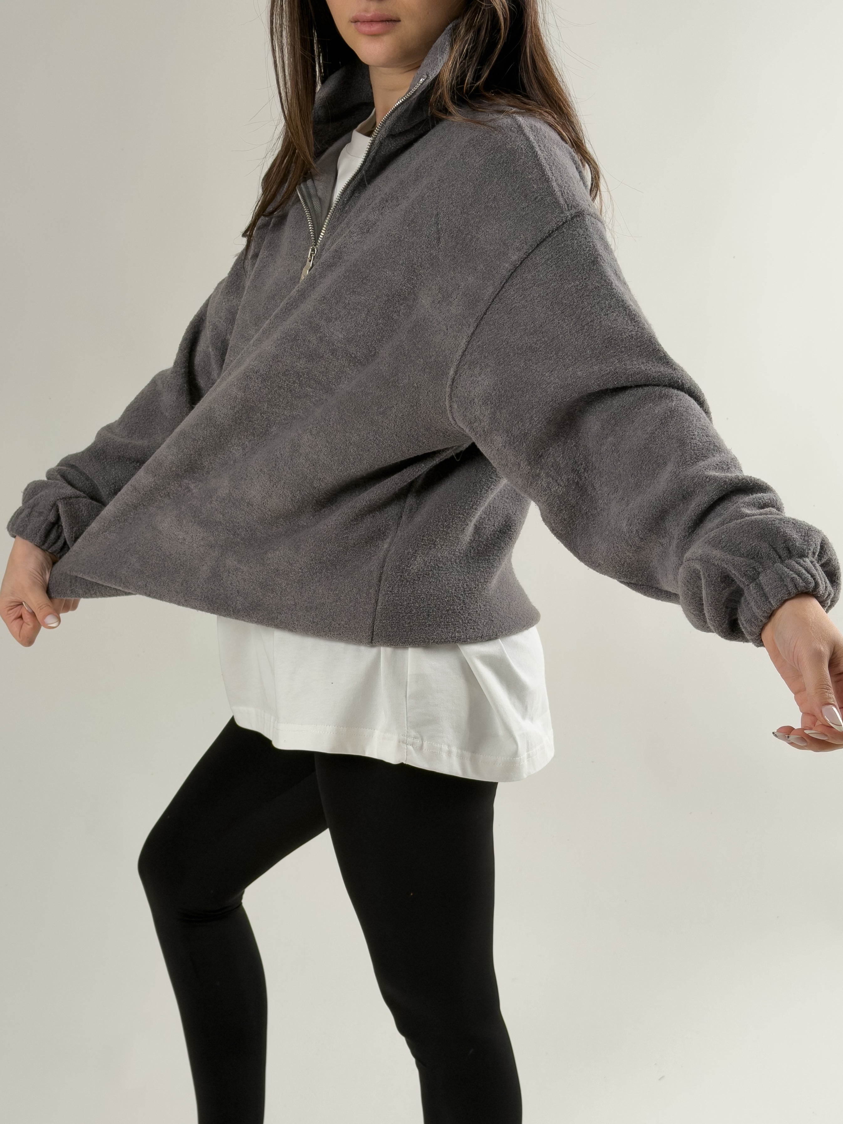 Kadın Gri Sweatshirt COC2684