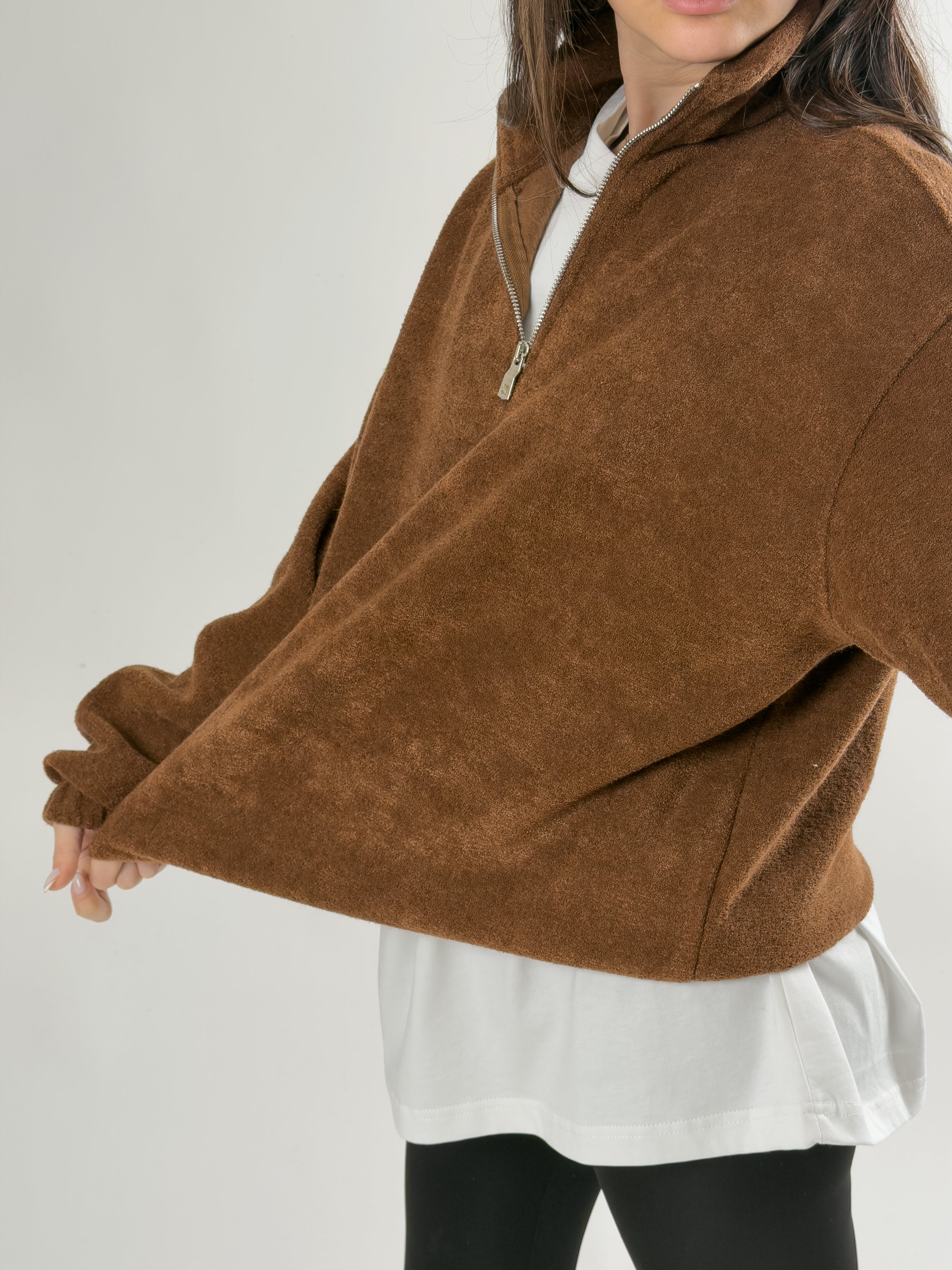Kadın Kahverengi Sweatshirt COC2685