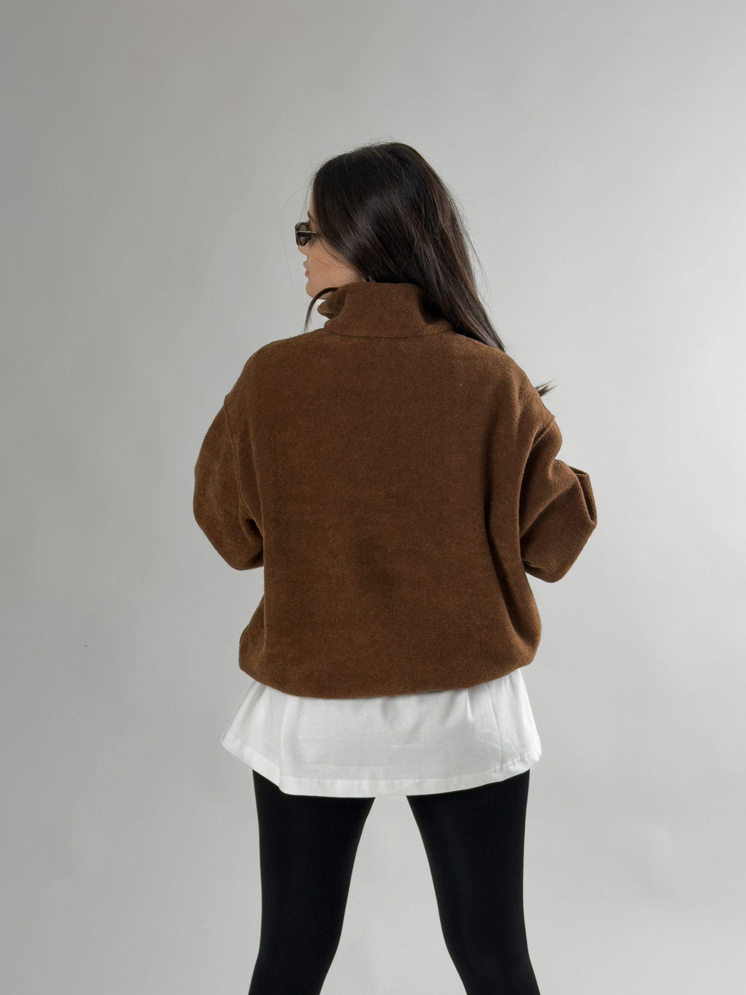 Kadın Kahverengi Sweatshirt COC2685