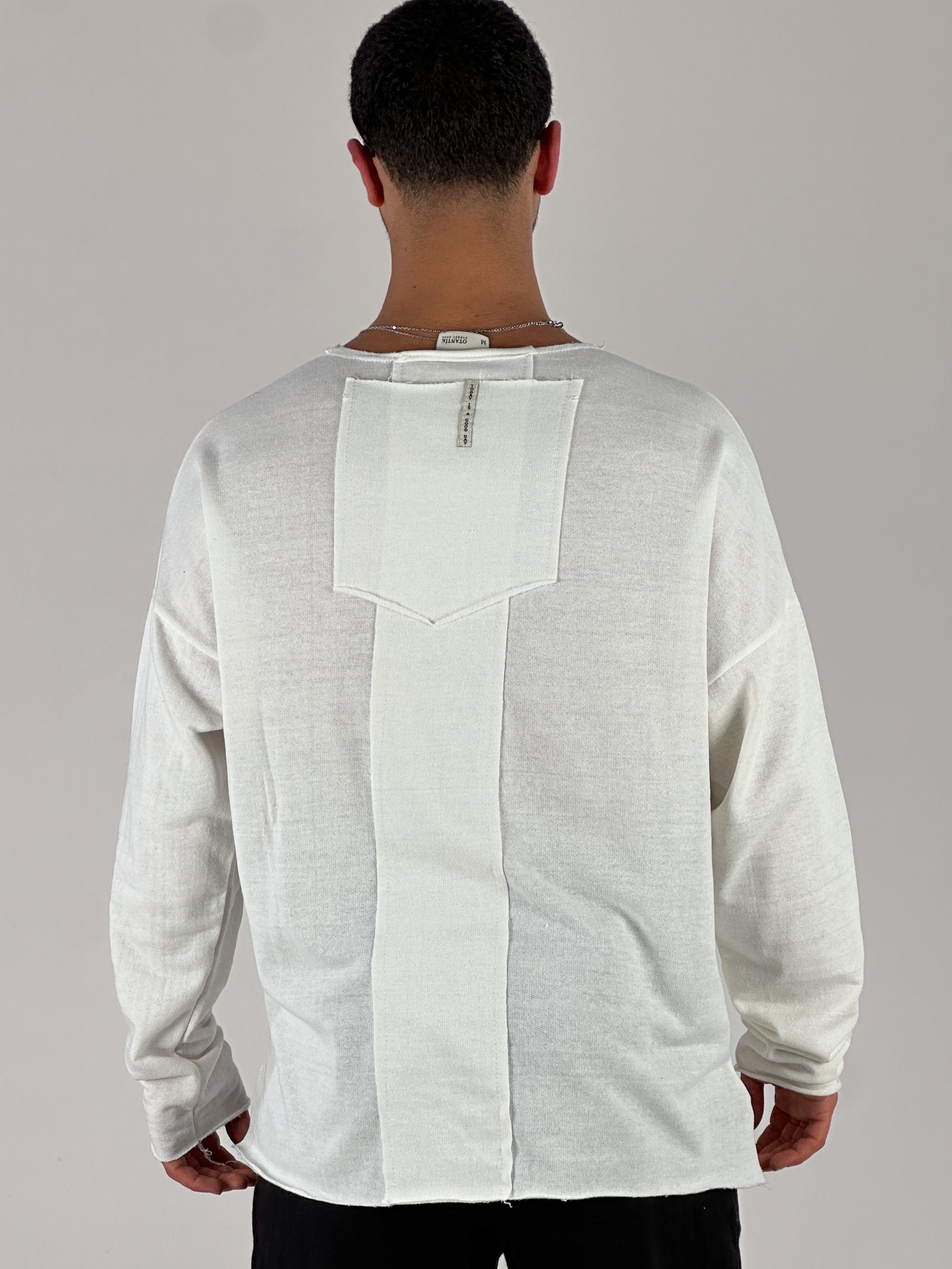 Kahve Cep Detaylı Etnik Tasarım Sweatshirt COC1076
