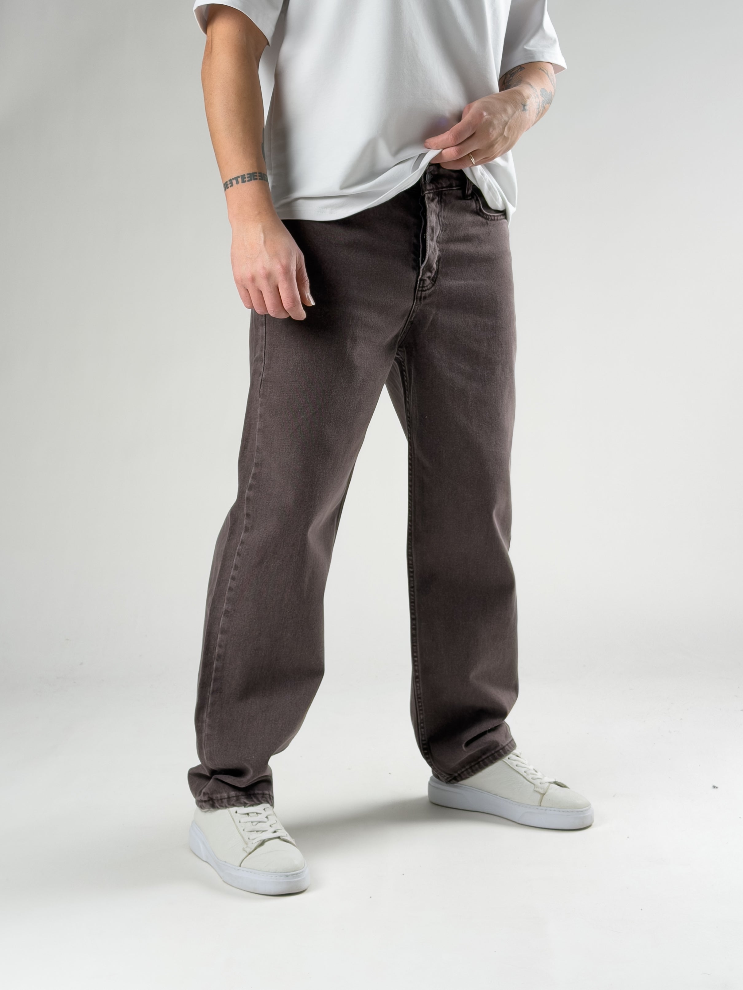 Kahverengi Erkek Baggy Kot Pantolon COC2822