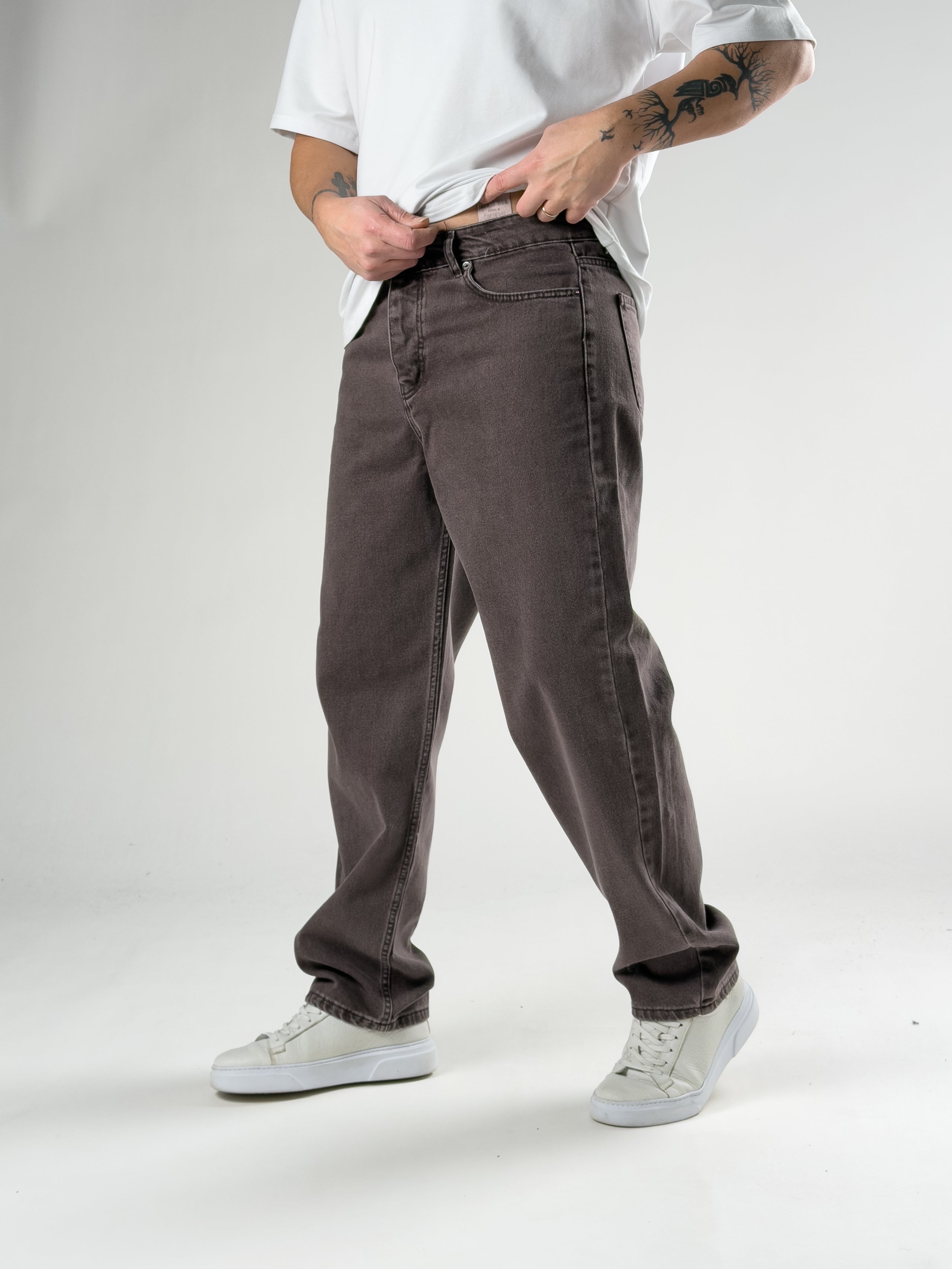 Kahverengi Erkek Baggy Kot Pantolon COC2822