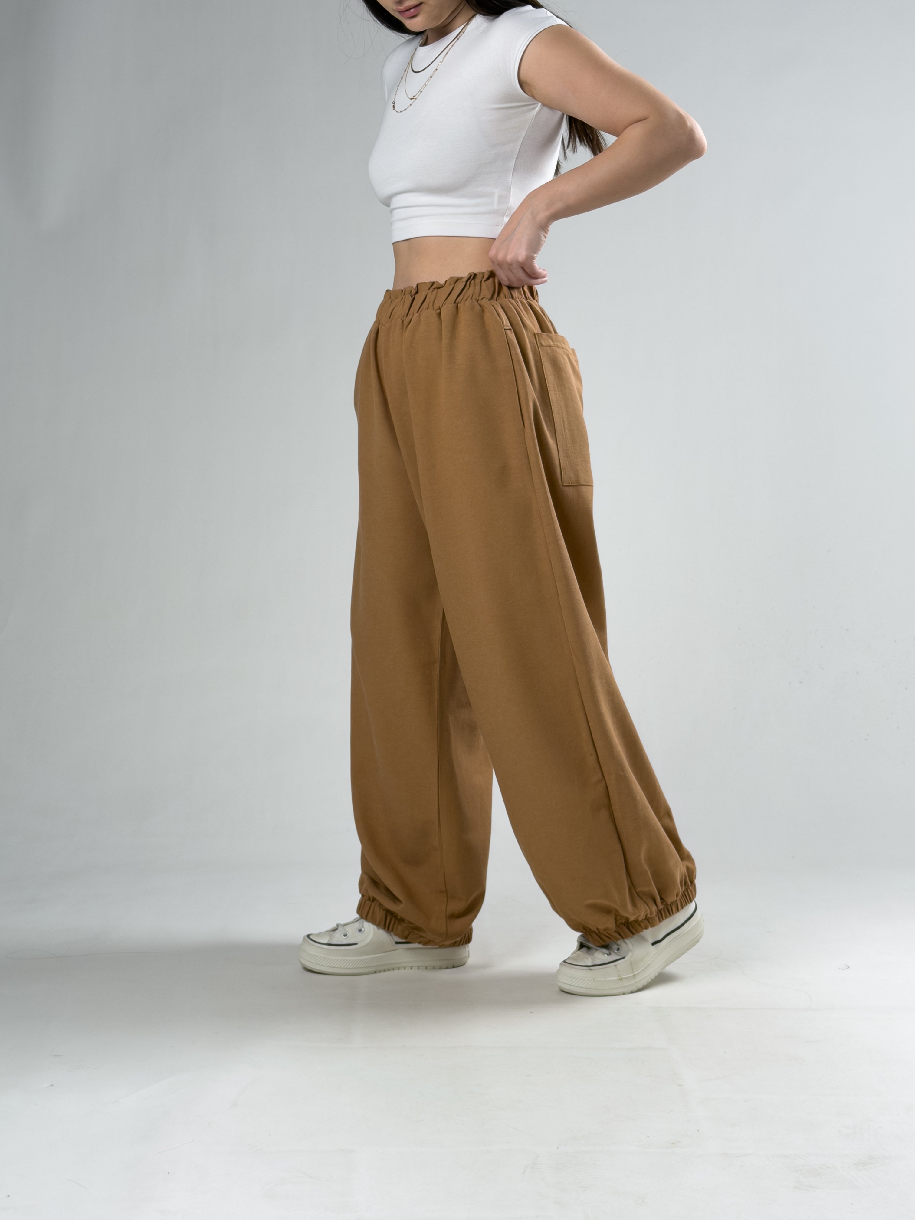 Kahverengi Kadın Oversize Pantolon COC3175
