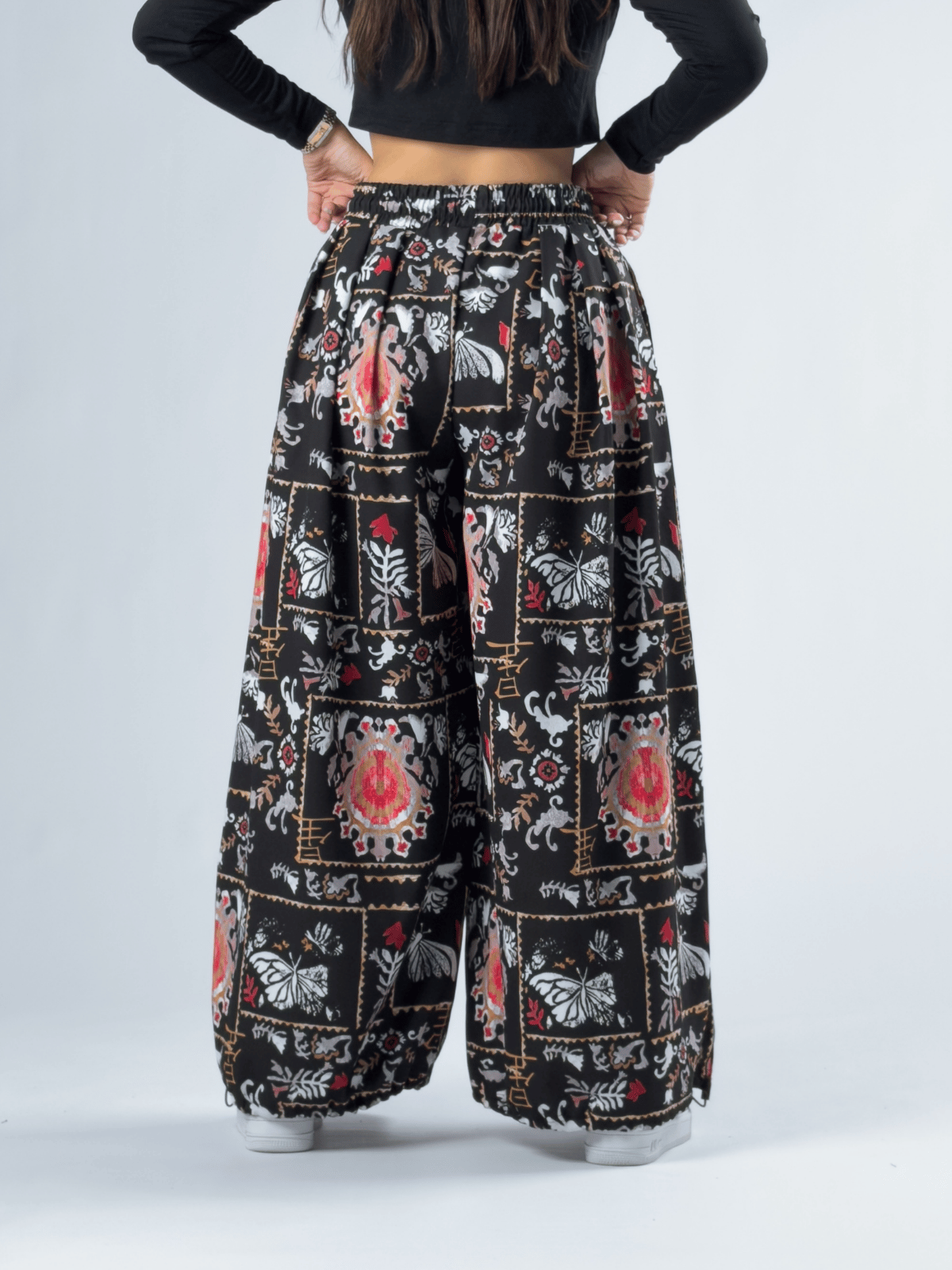 Kelebek Paça Ayarlamalı Süper Oversize Kadın Pantolon COC3366
