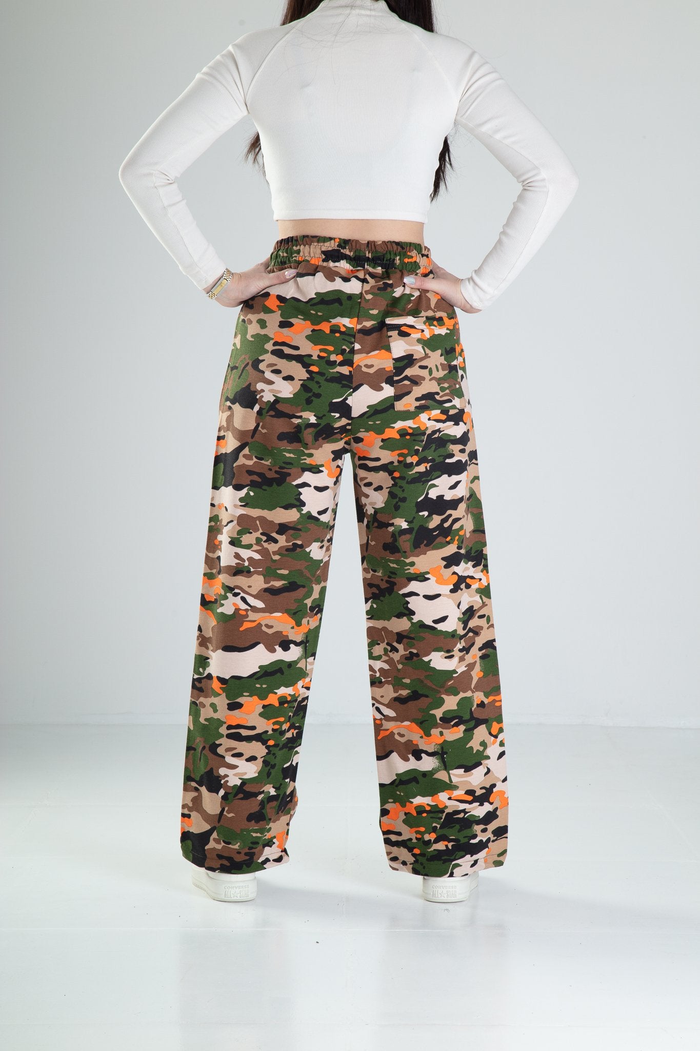 Kendinden Paça Lastikli Kamuflaj Baggy Pantolon COC2200