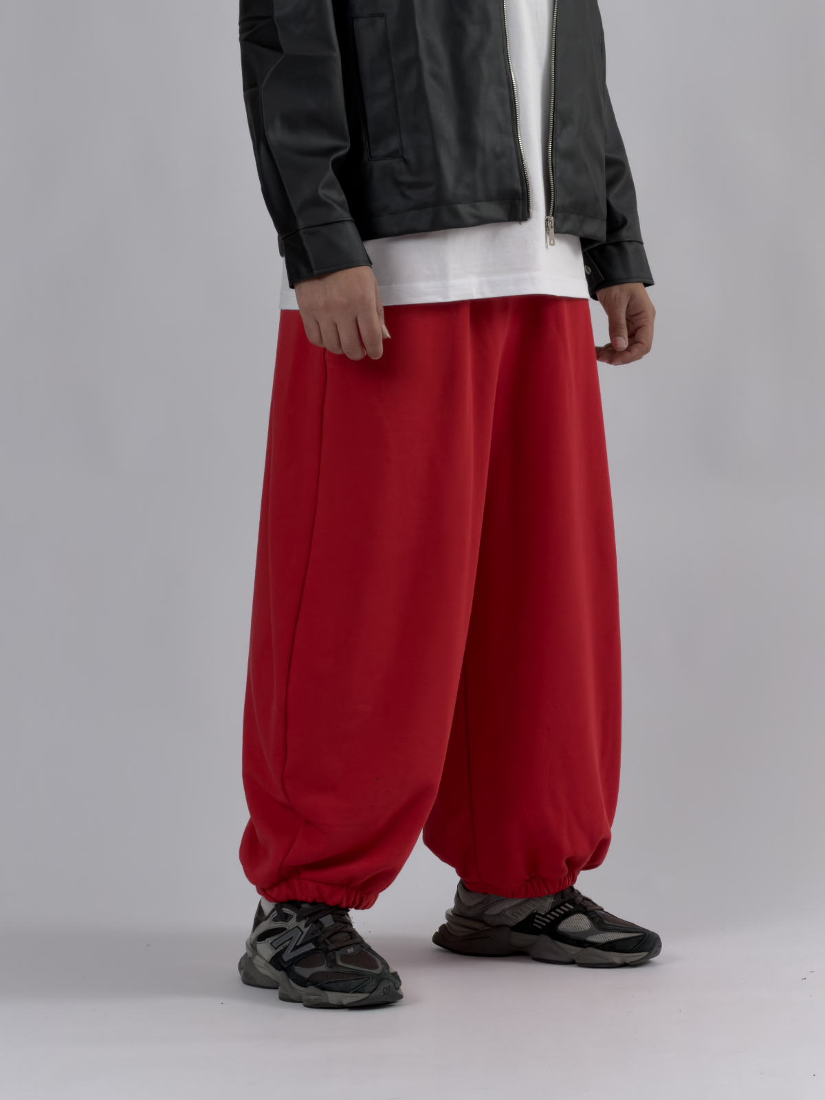 Kırmızı Oversize Baggy Erkek Pantolon COC3415