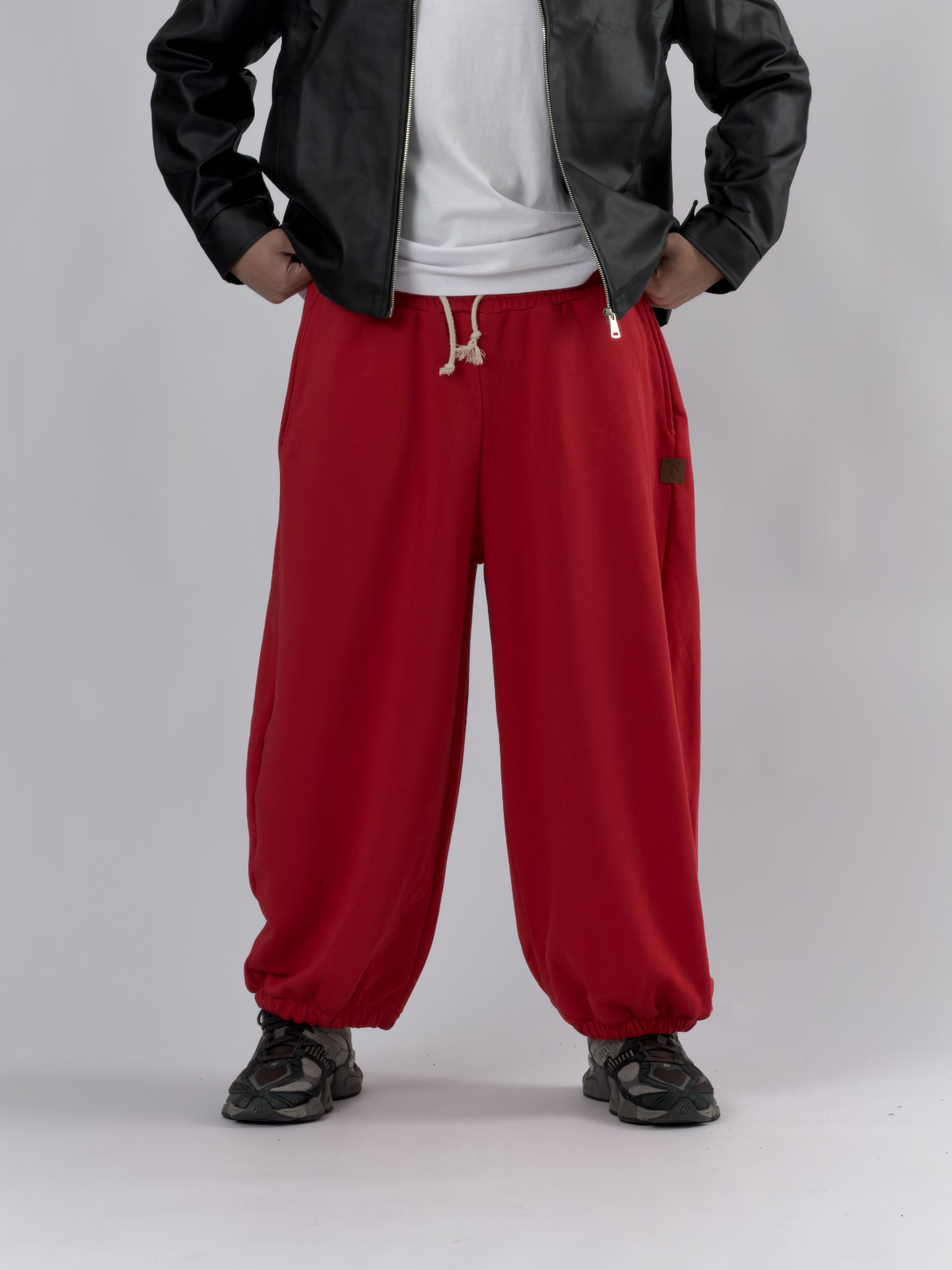 Kırmızı Oversize Baggy Erkek Pantolon COC3415