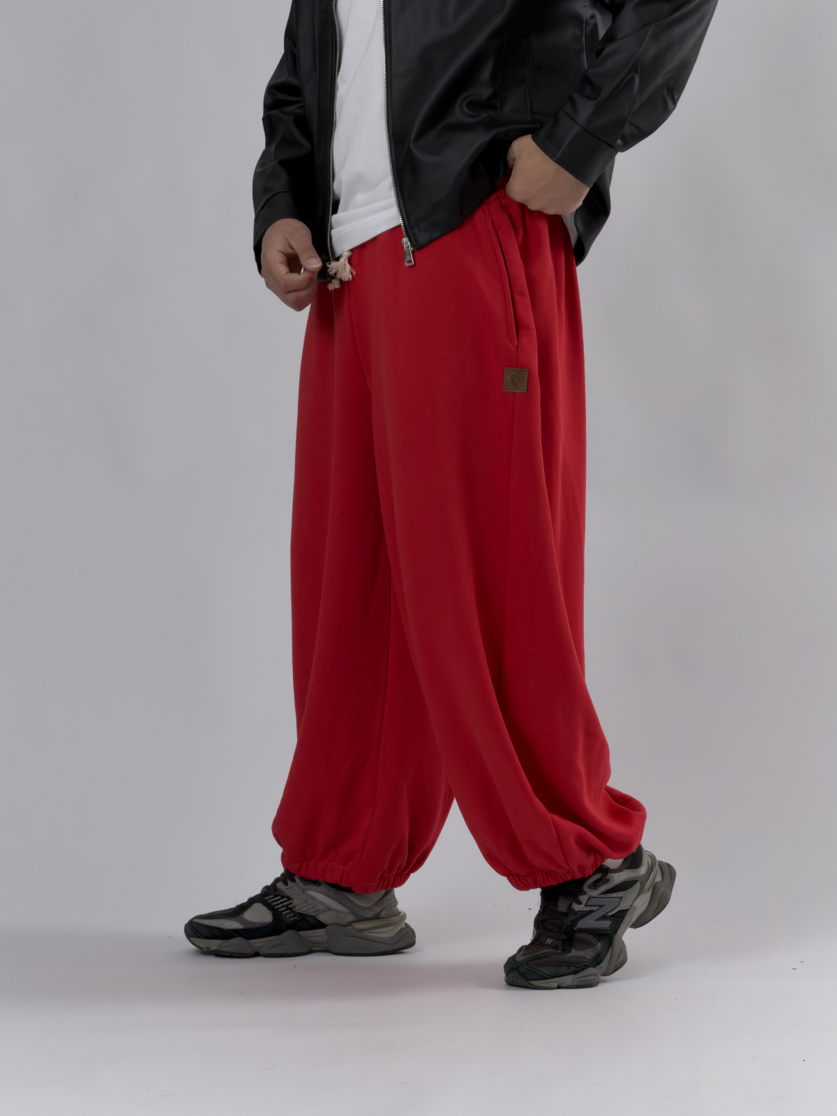 Kırmızı Oversize Baggy Erkek Pantolon COC3415