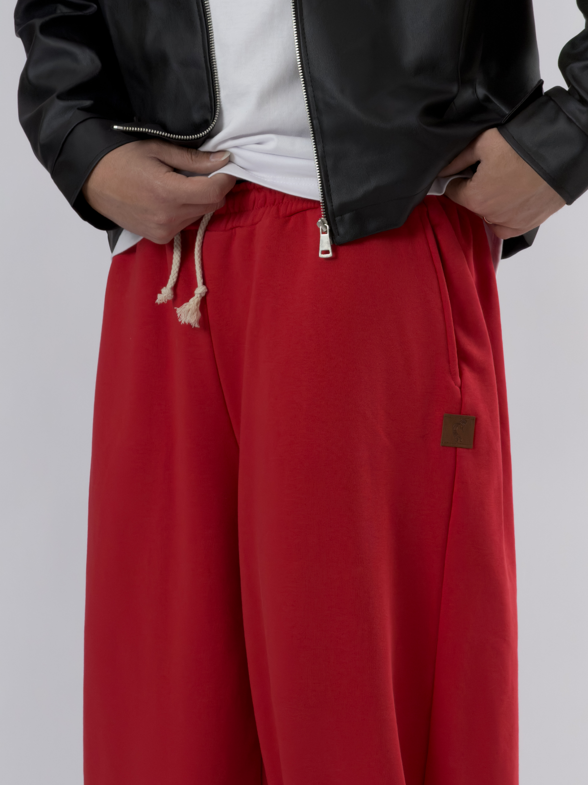 Kırmızı Oversize Baggy Erkek Pantolon COC3415