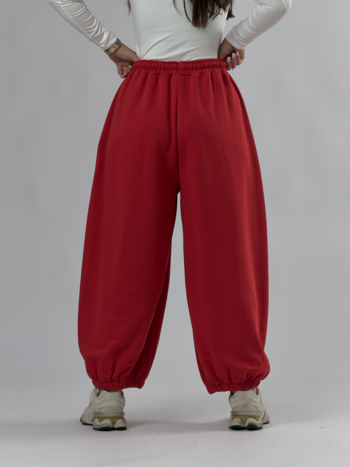 Kırmızı Oversize Kadın Baggy Pantolon COC3428