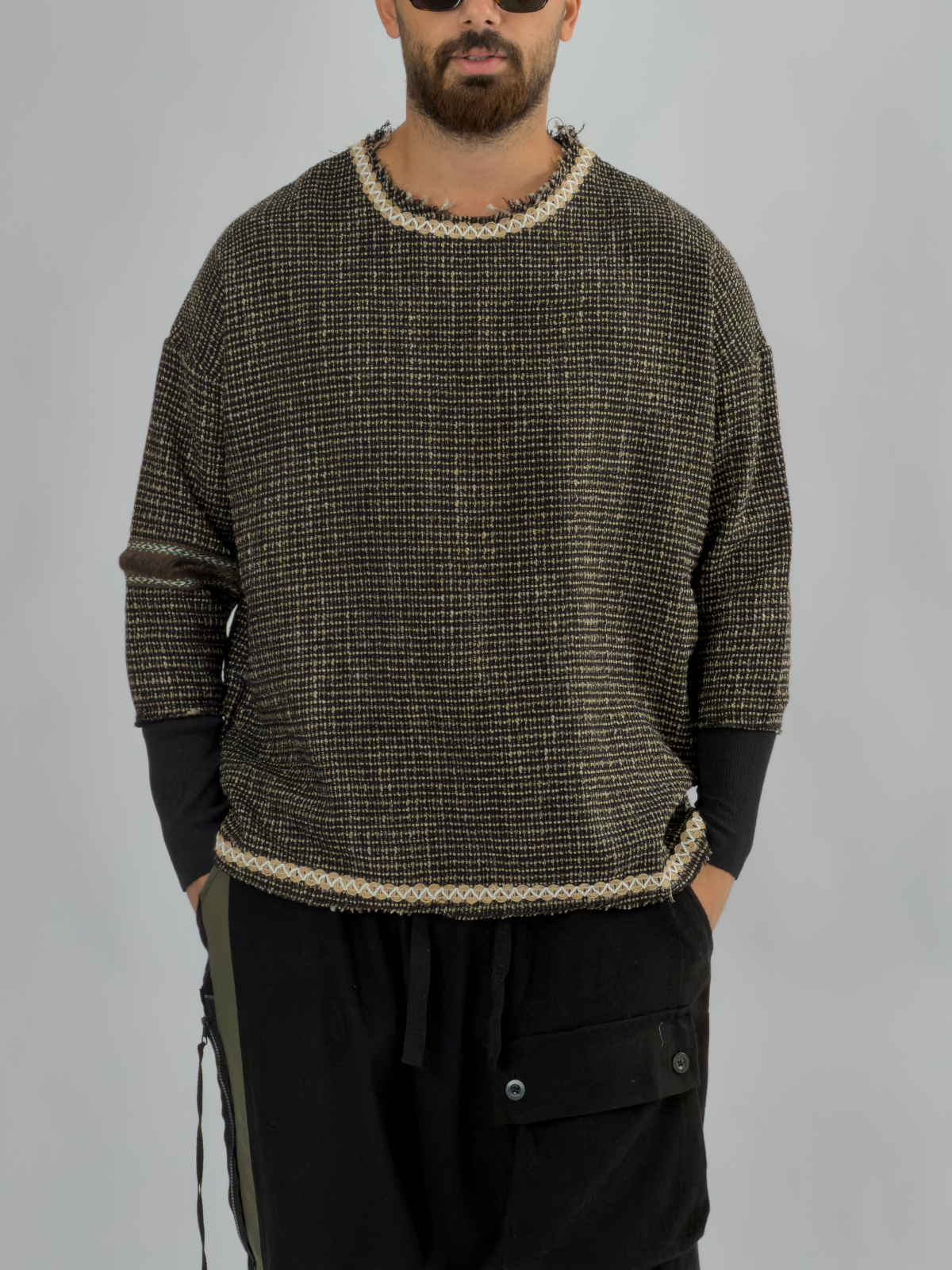Kol Ribana Siyah Erkek Sweatshirt COC3464