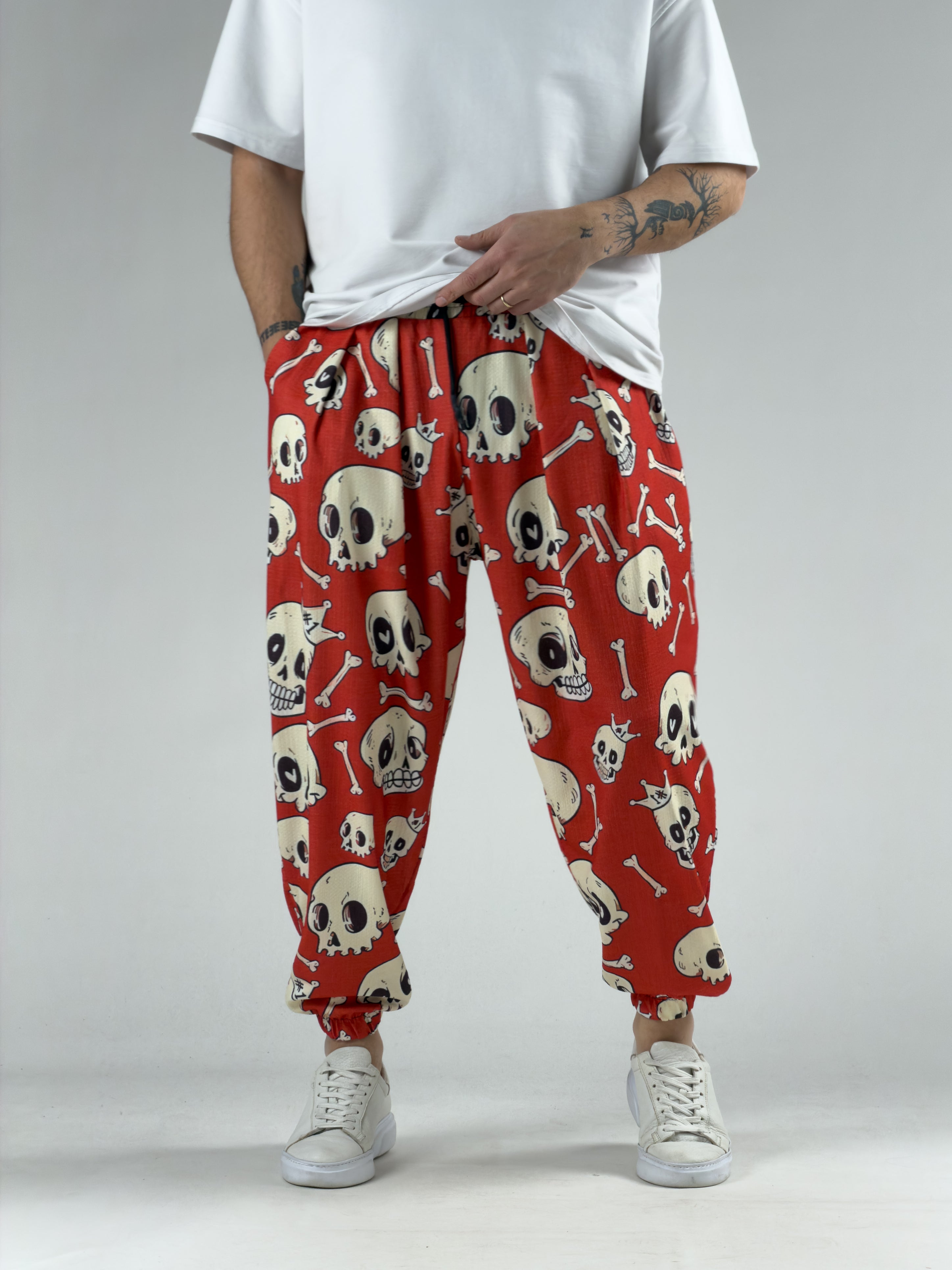 Kurukafa Desenli Erkek Yarım Şalvar COC3042