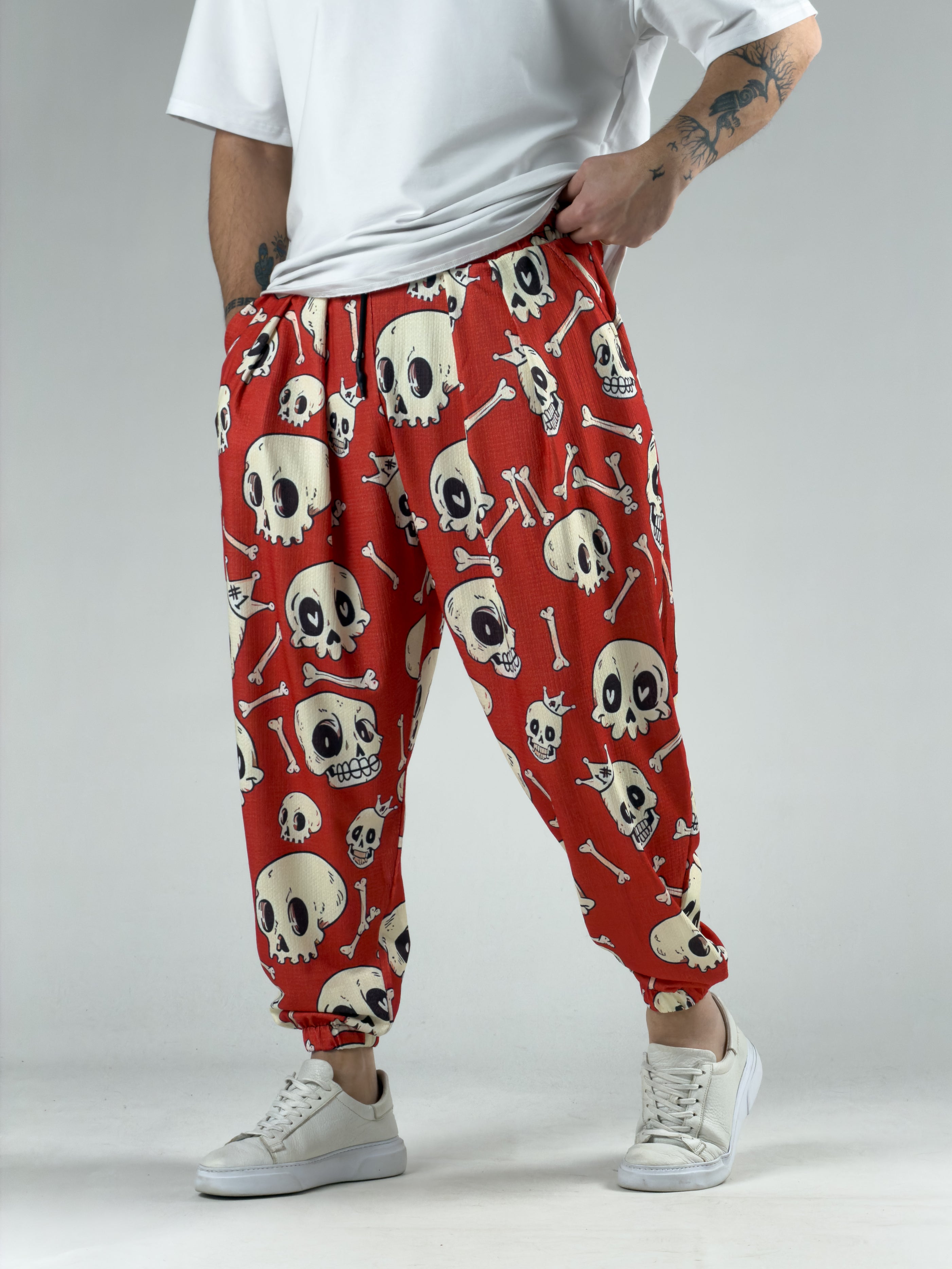 Kurukafa Desenli Erkek Yarım Şalvar COC3042