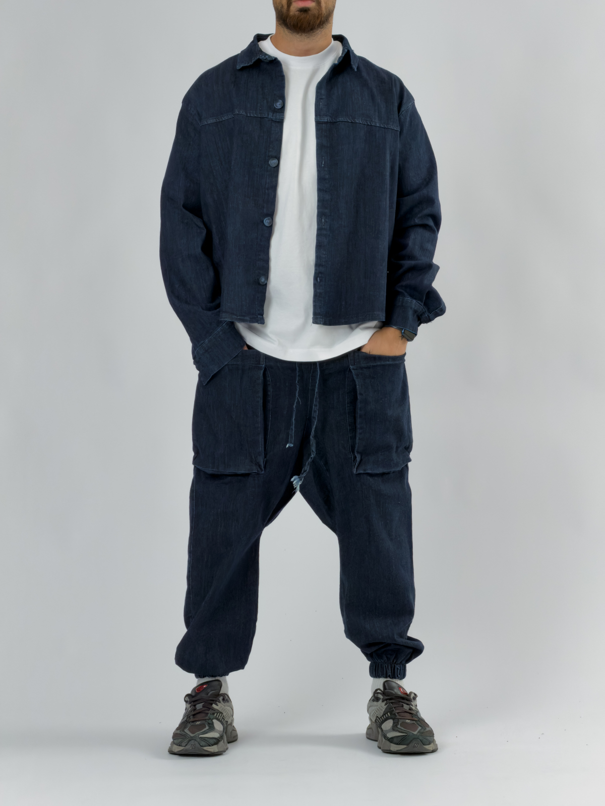 Lacivert Denim Erkek Takım COC3418