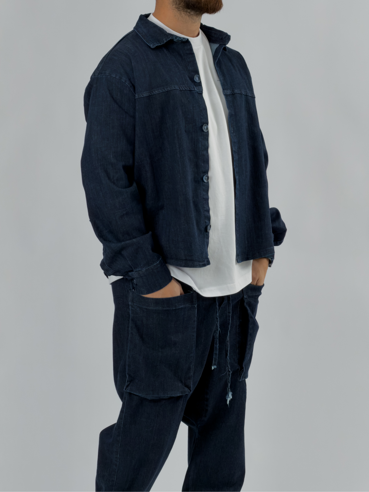 Lacivert Denim Erkek Takım COC3418