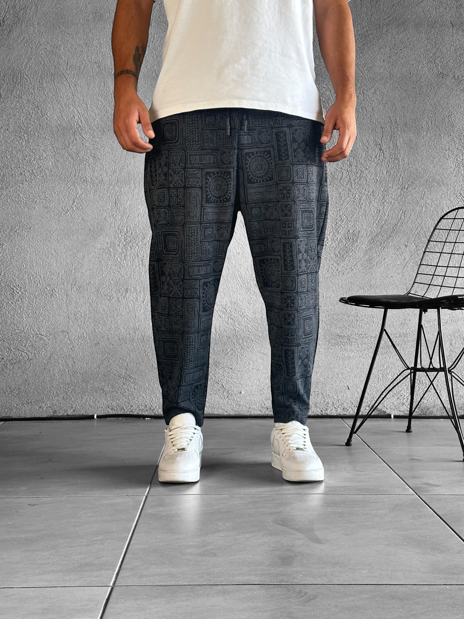 Lahit Desenli Lazer Kesim Baget Pantolon COC2016