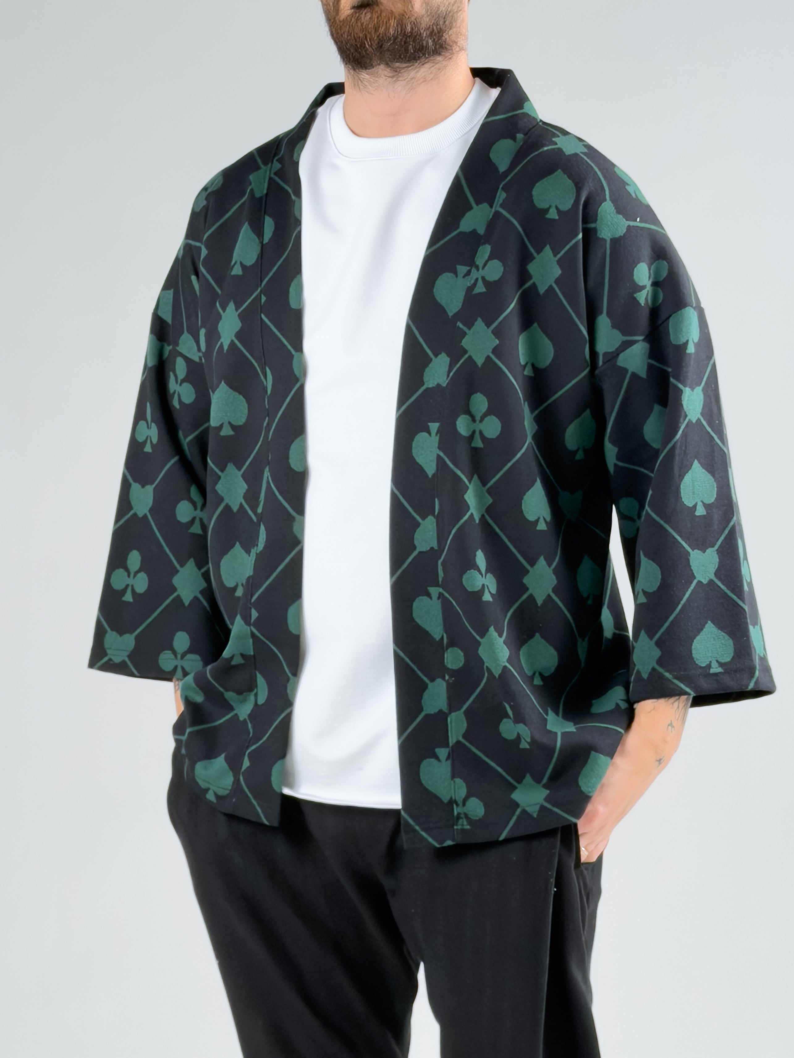 Maça Desenli Erkek Kimono COCK0070
