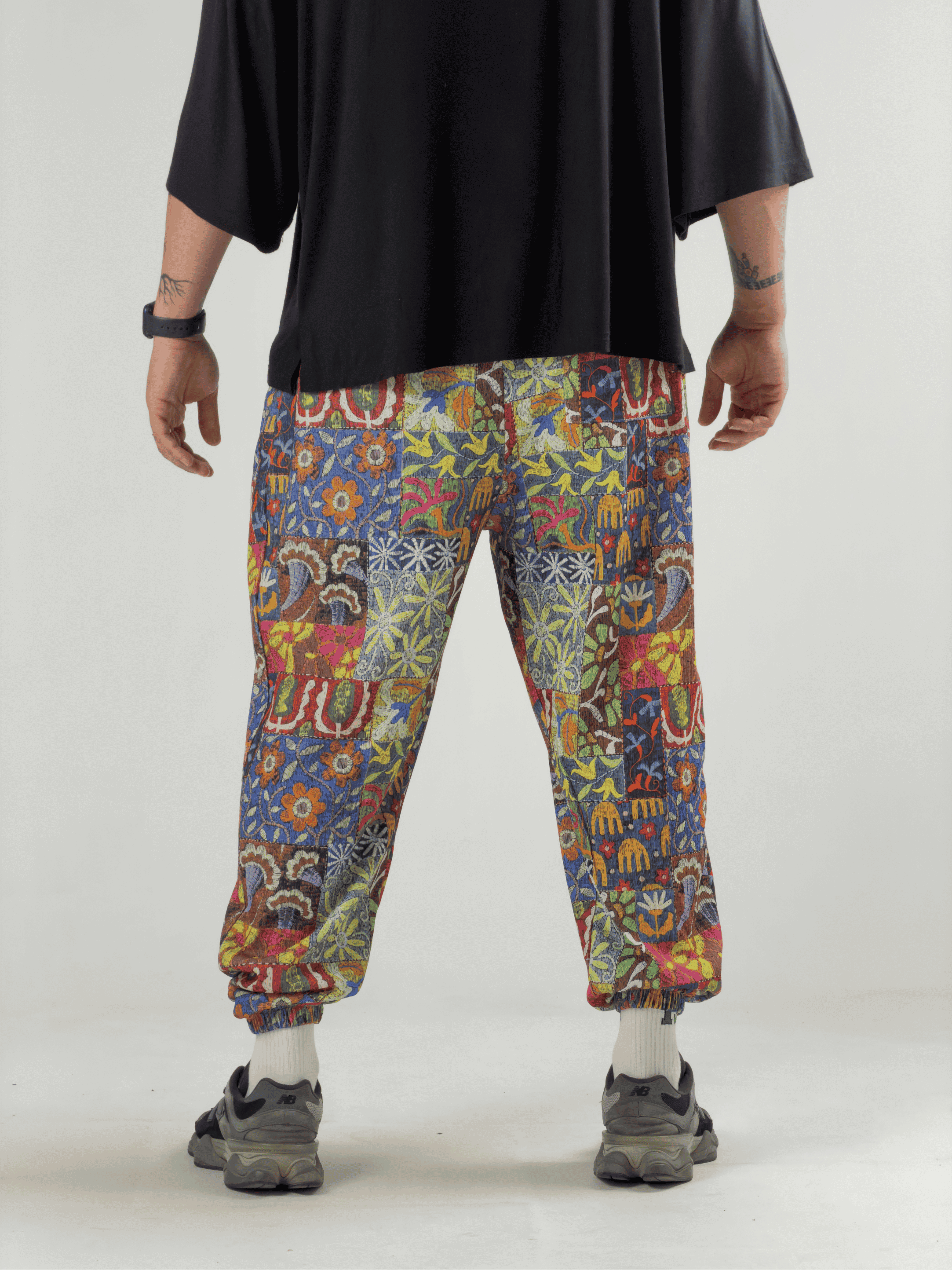 Nakış Desenli Erkek Jogger Pantolon COC3223
