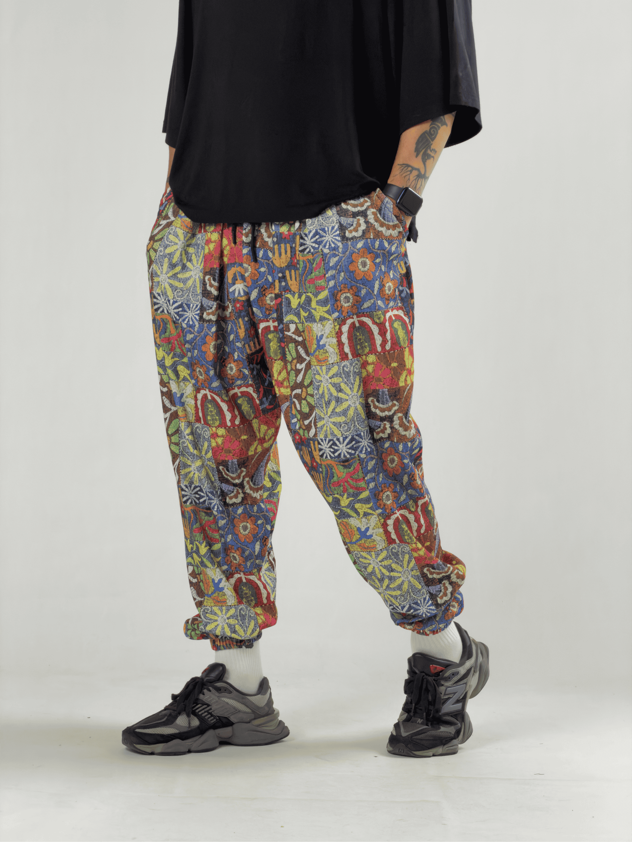 Nakış Desenli Erkek Jogger Pantolon COC3223