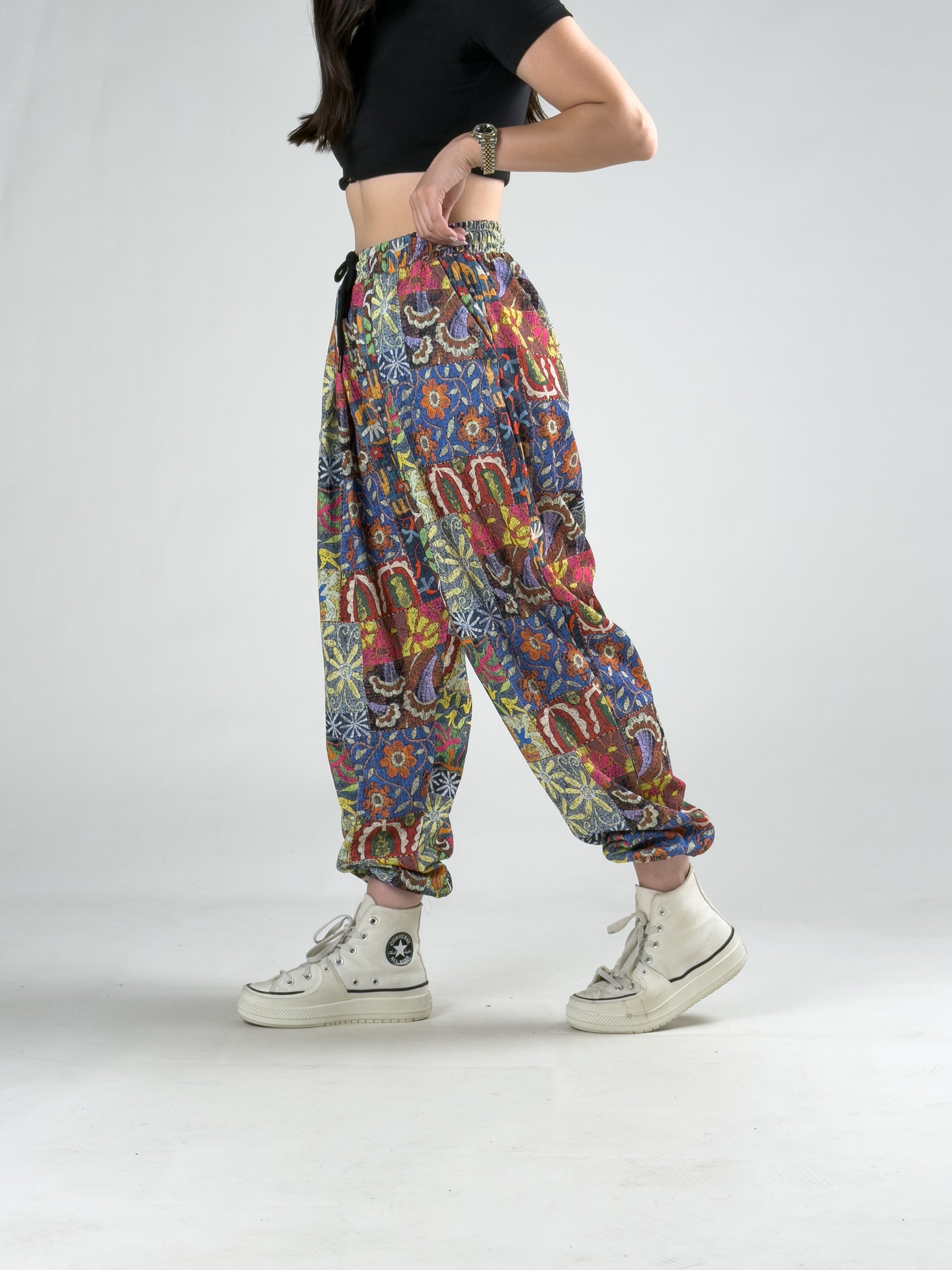 Nakış Desenli Kadın Jogger Pantolon COC3209