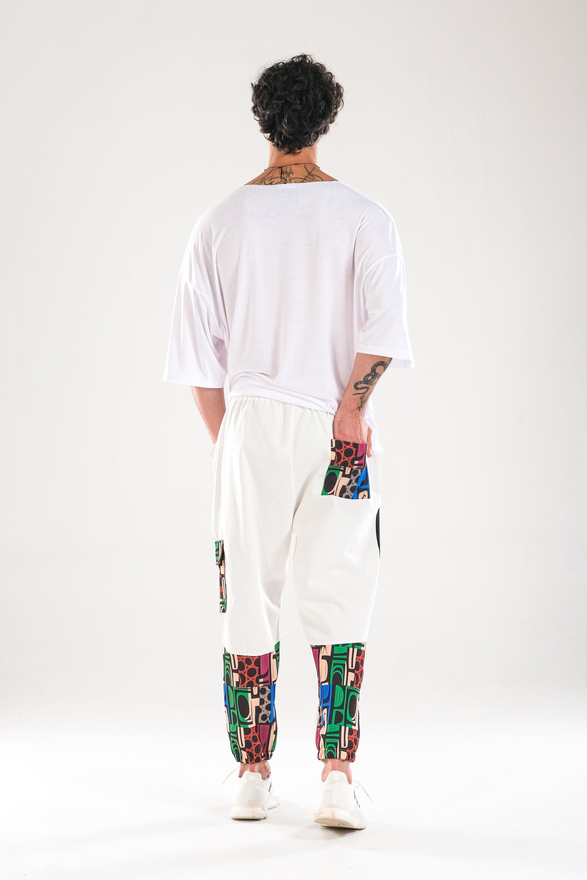 Neon Desenli Gabardin Jogger Pantolon COC1294