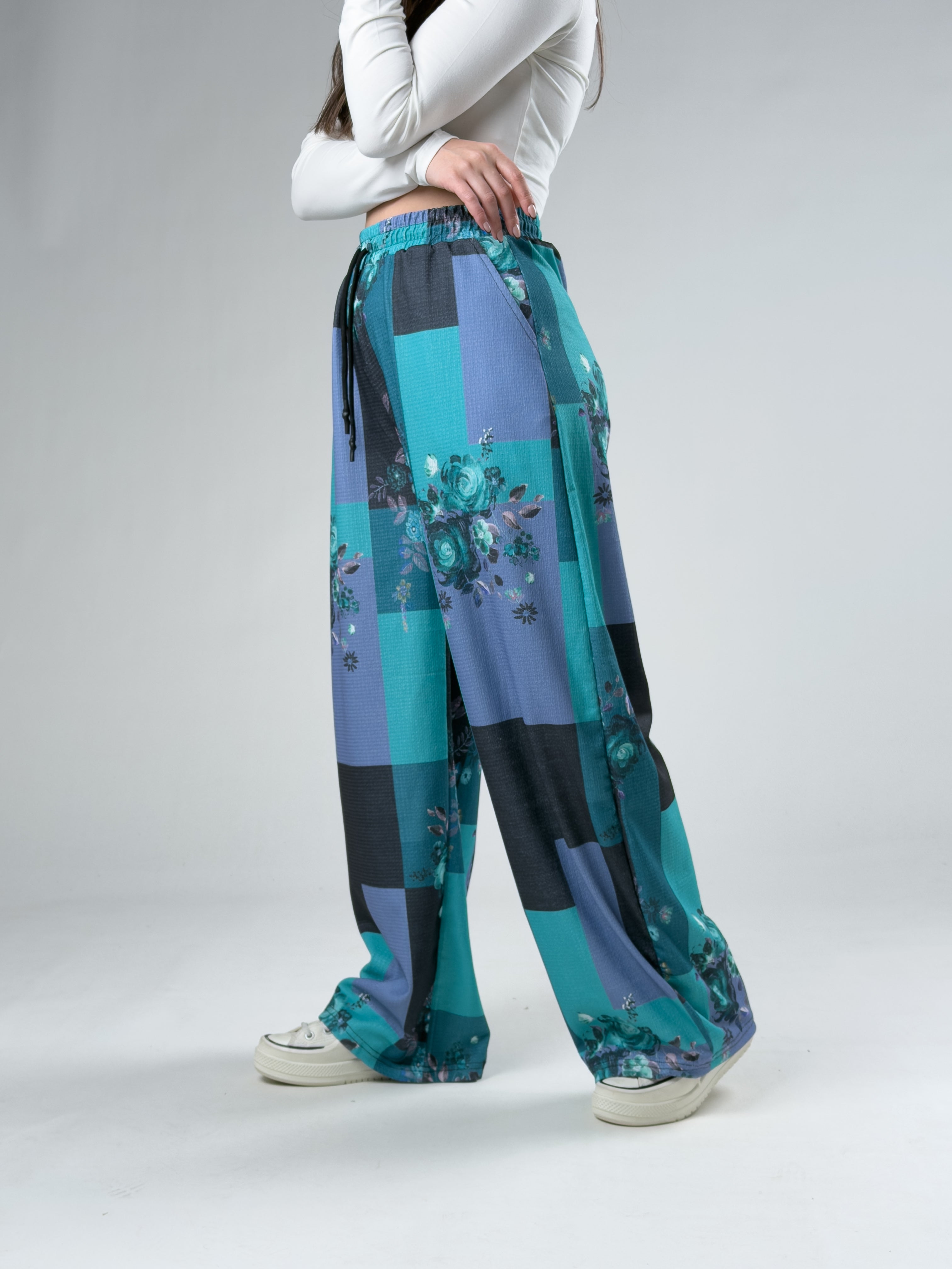 Okyanus Kadın Patchwork Oversize Pantolon COC2948