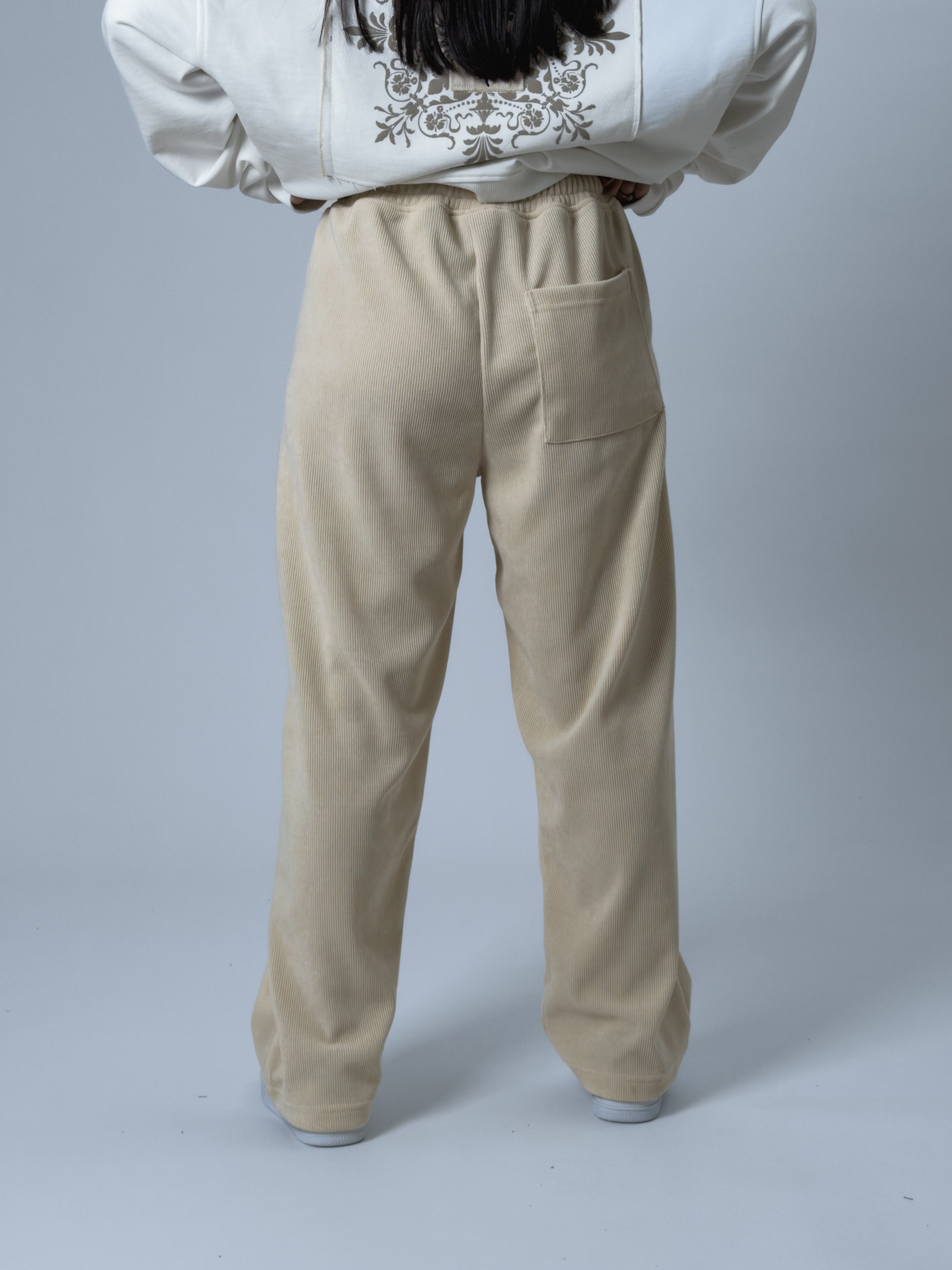 Oversize Bej Kadın Baggy Eşofman COC2530