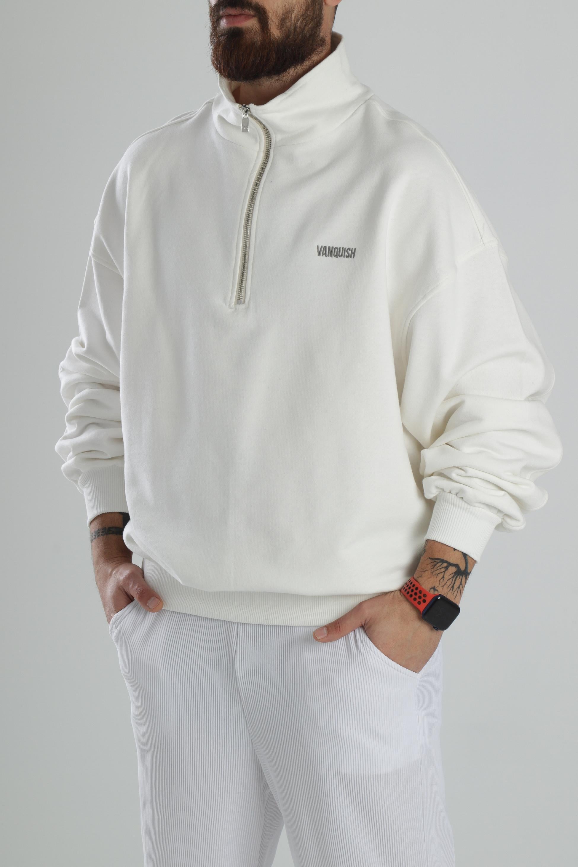 Oversize Beyaz Hoodie COC2064