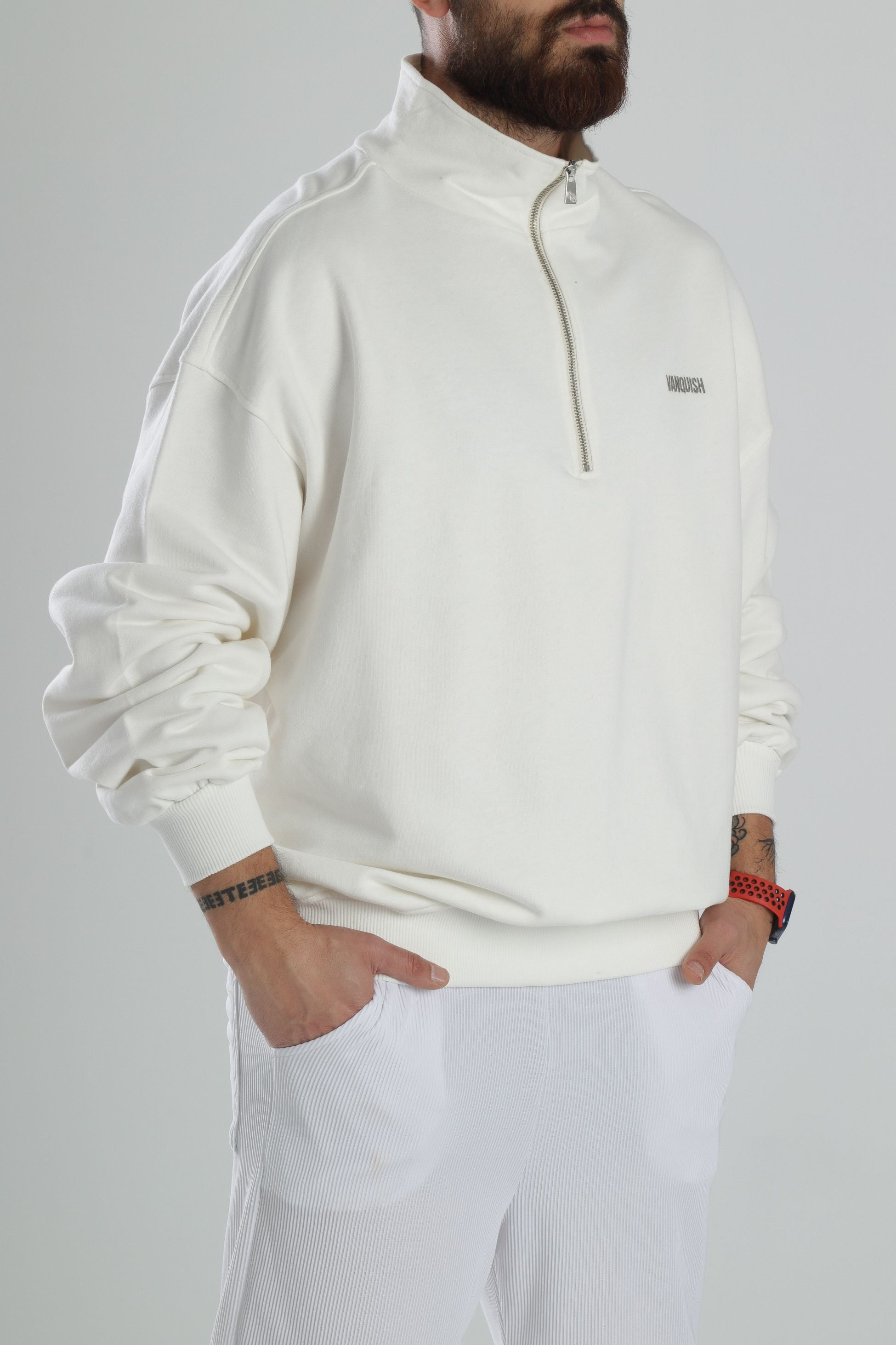 Oversize Beyaz Hoodie COC2064
