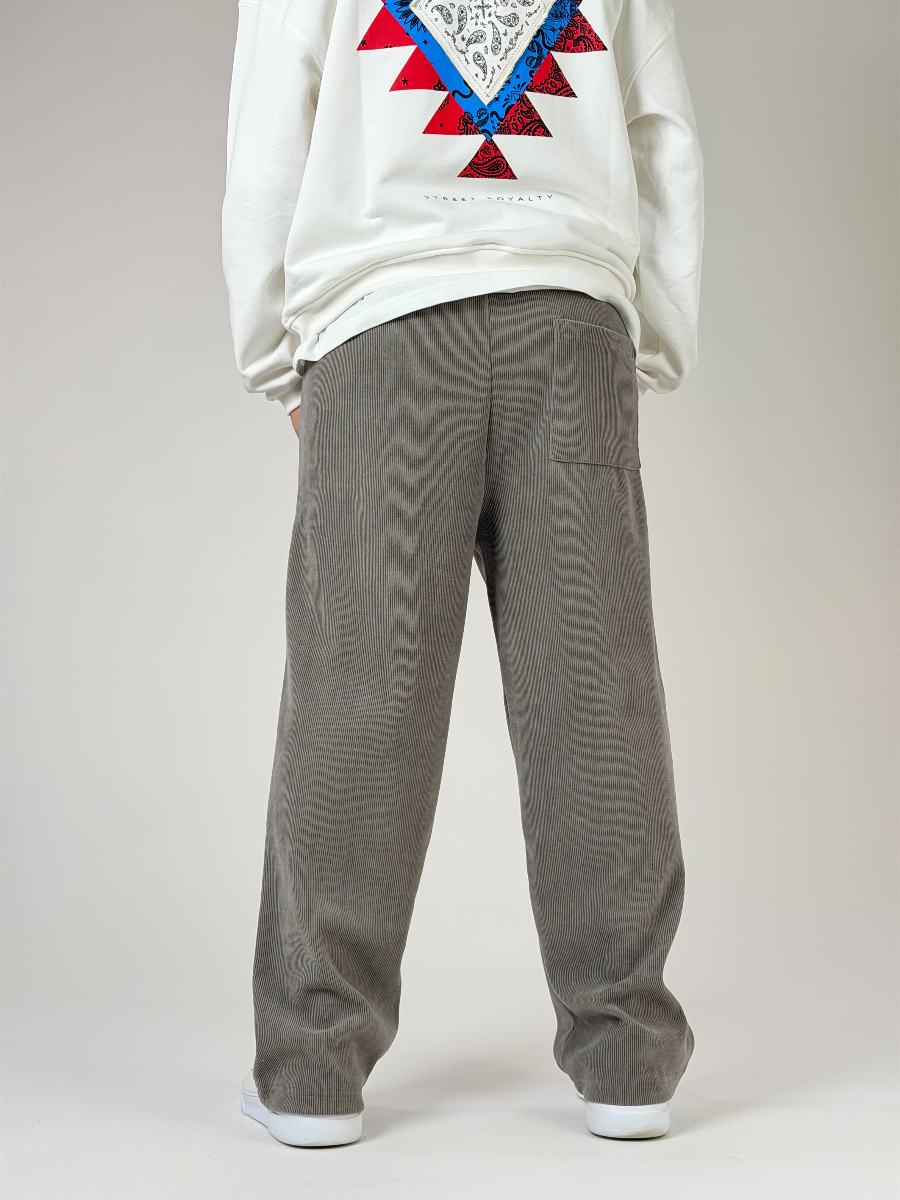 Oversize Gri Erkek Baggy Pantolon COC2520