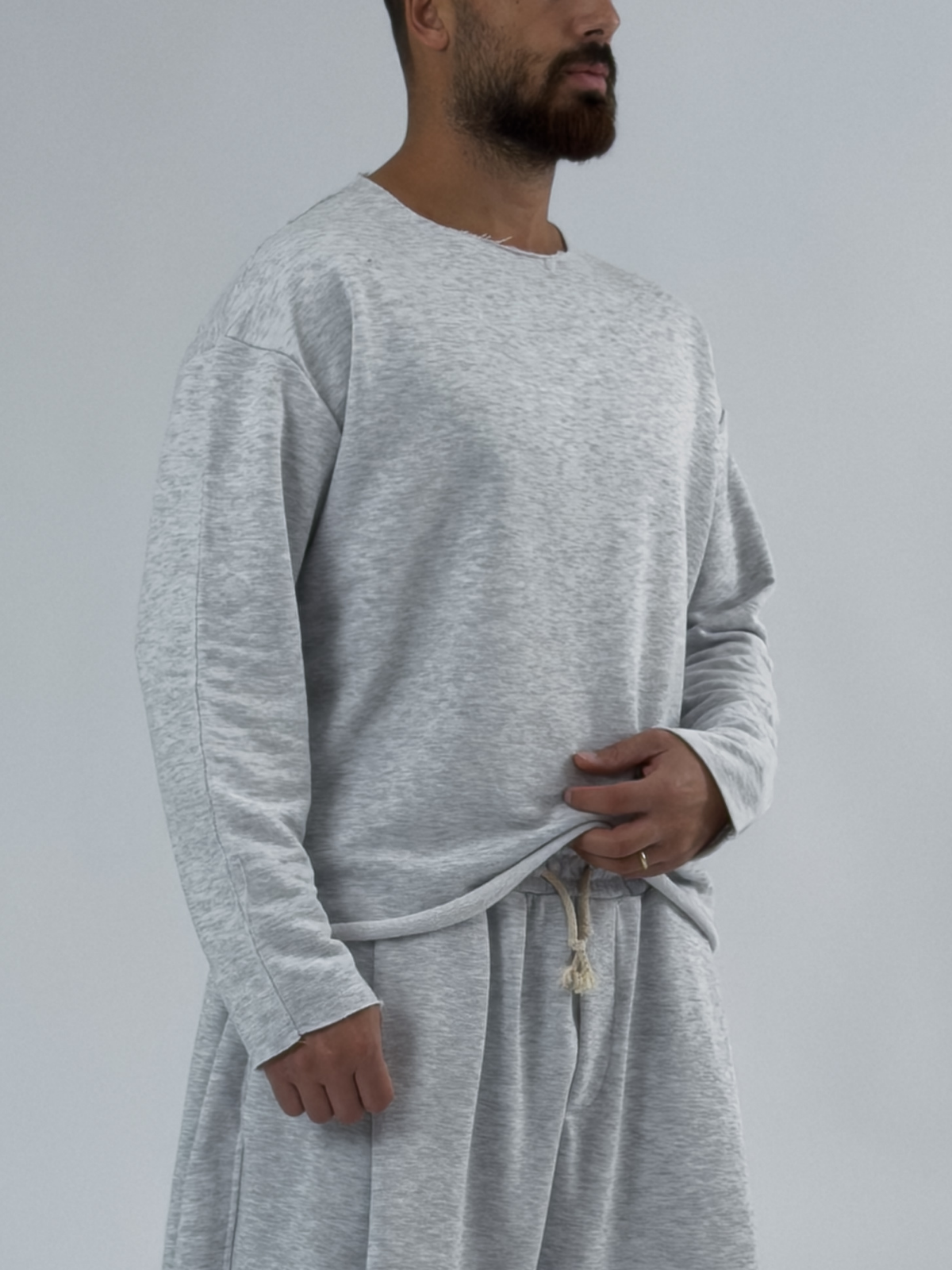 Oversize Gri Erkek Sweatshirt COC3433