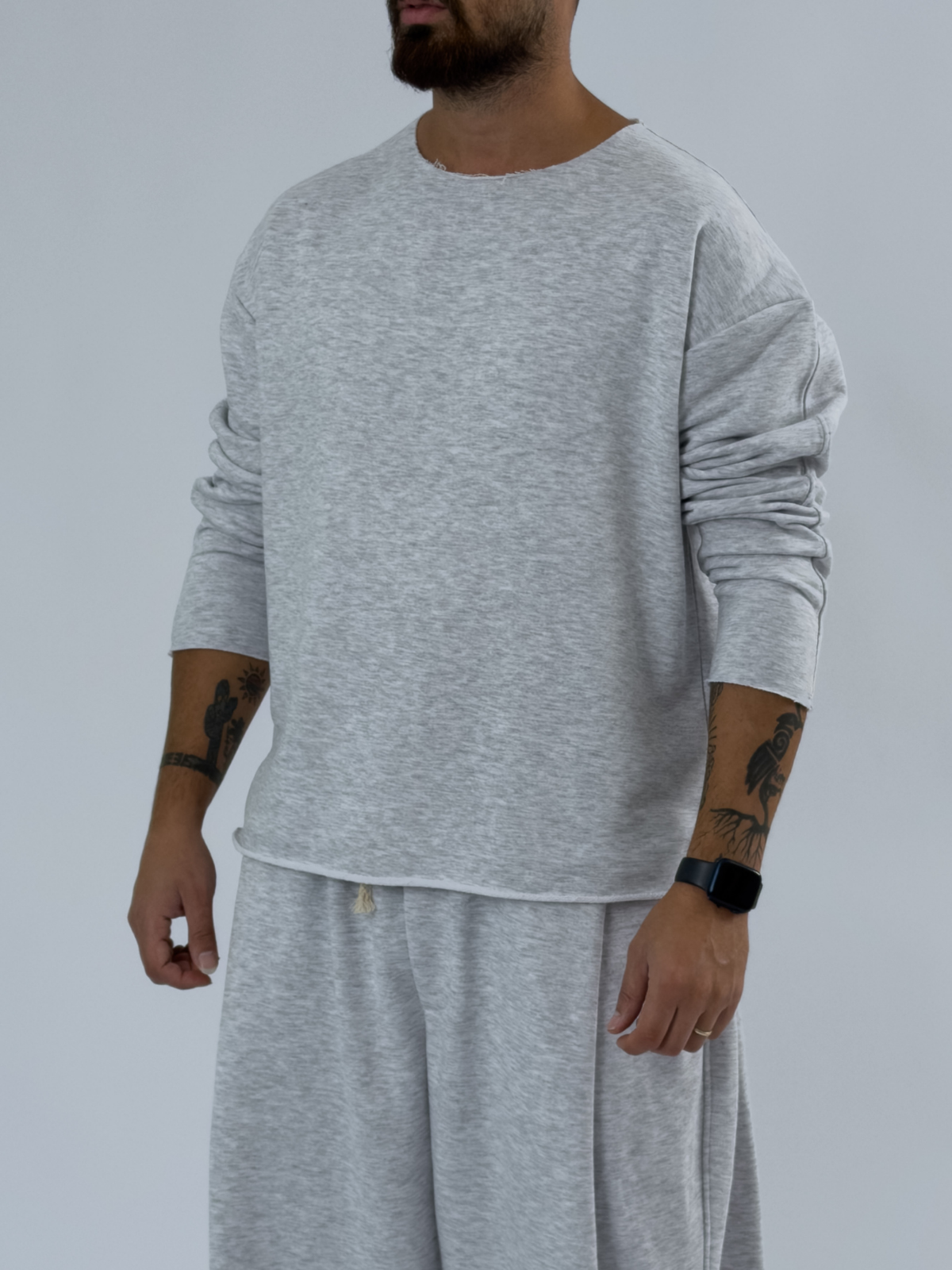 Oversize Gri Erkek Sweatshirt COC3433