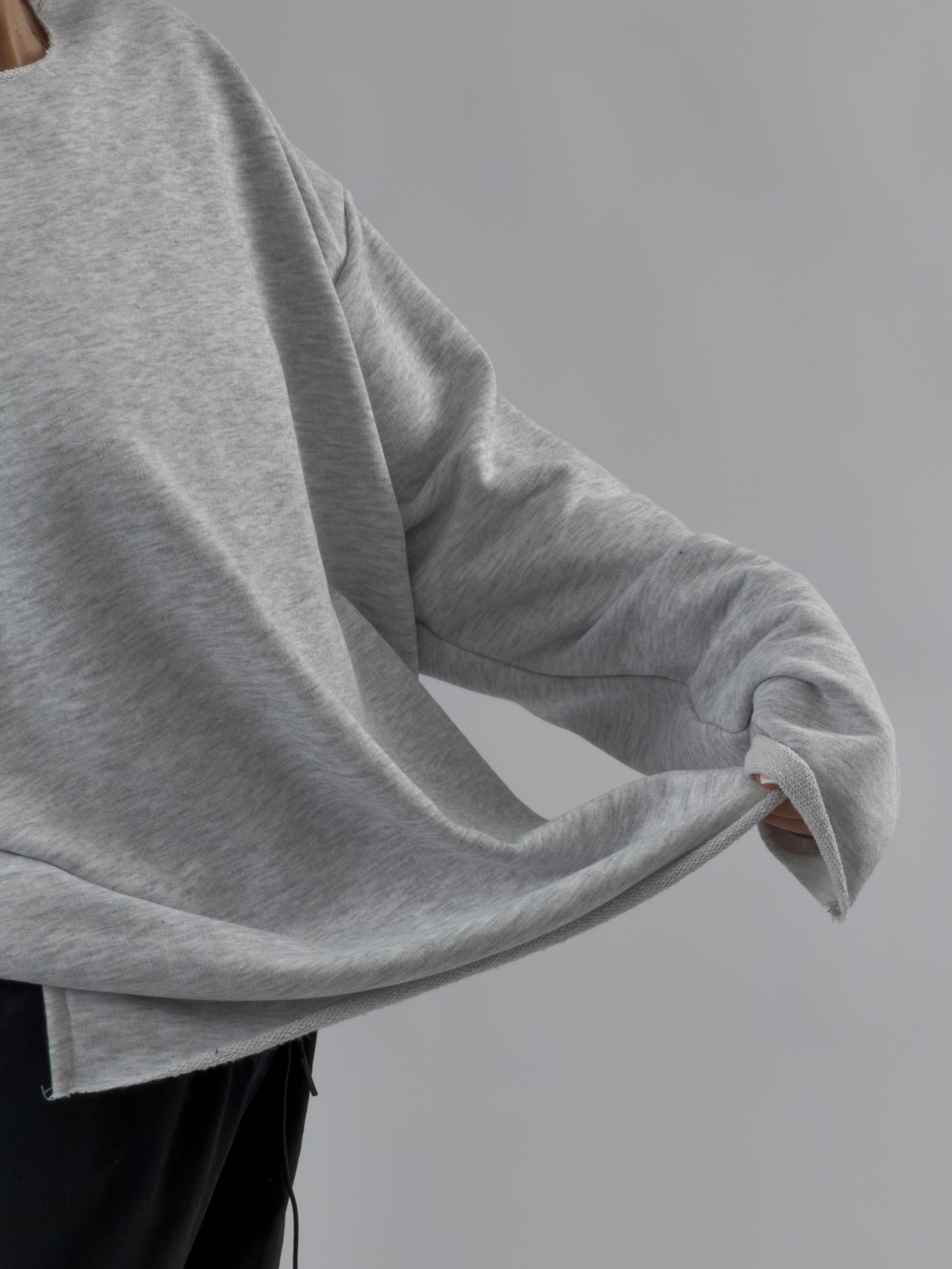Oversize Gri Kadın Sweatshirt COC3434