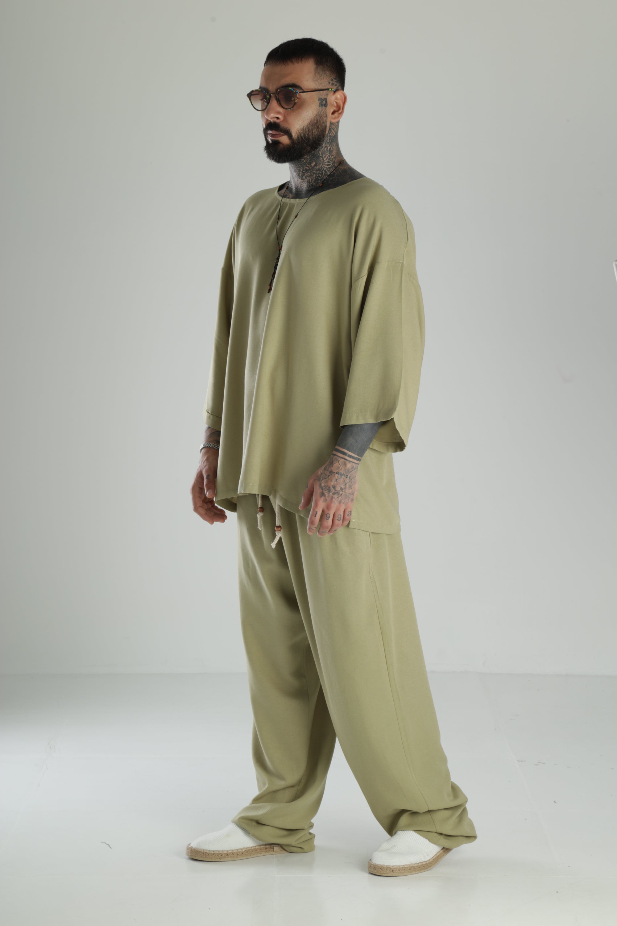 Oversize Haki Keten Takım COC1471