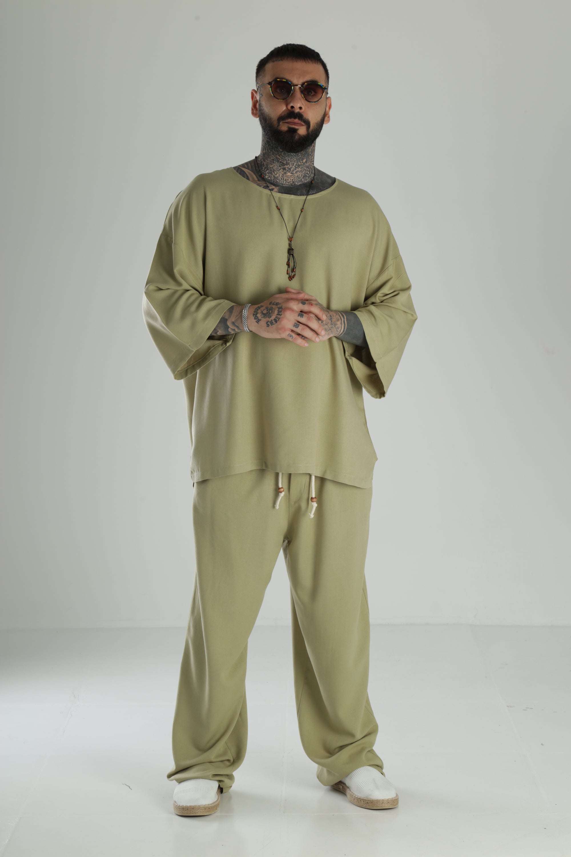 Oversize Haki Keten Takım COC1471