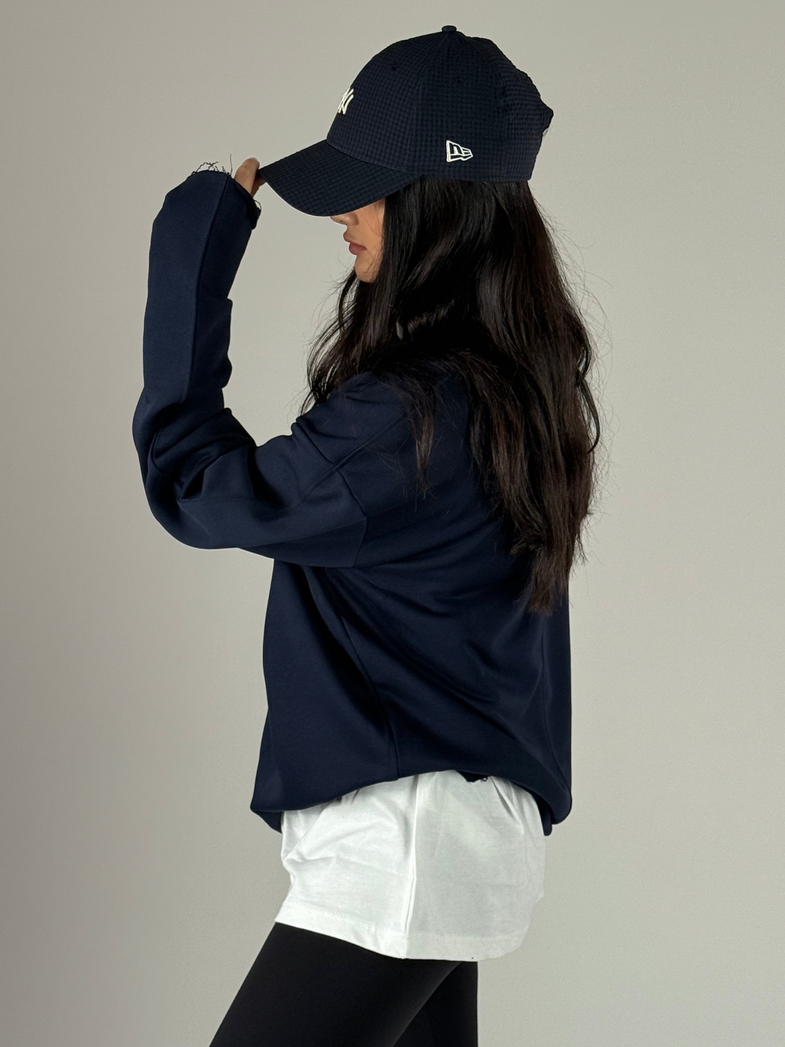 Oversize Lacivert Kadın Sweat COC1189