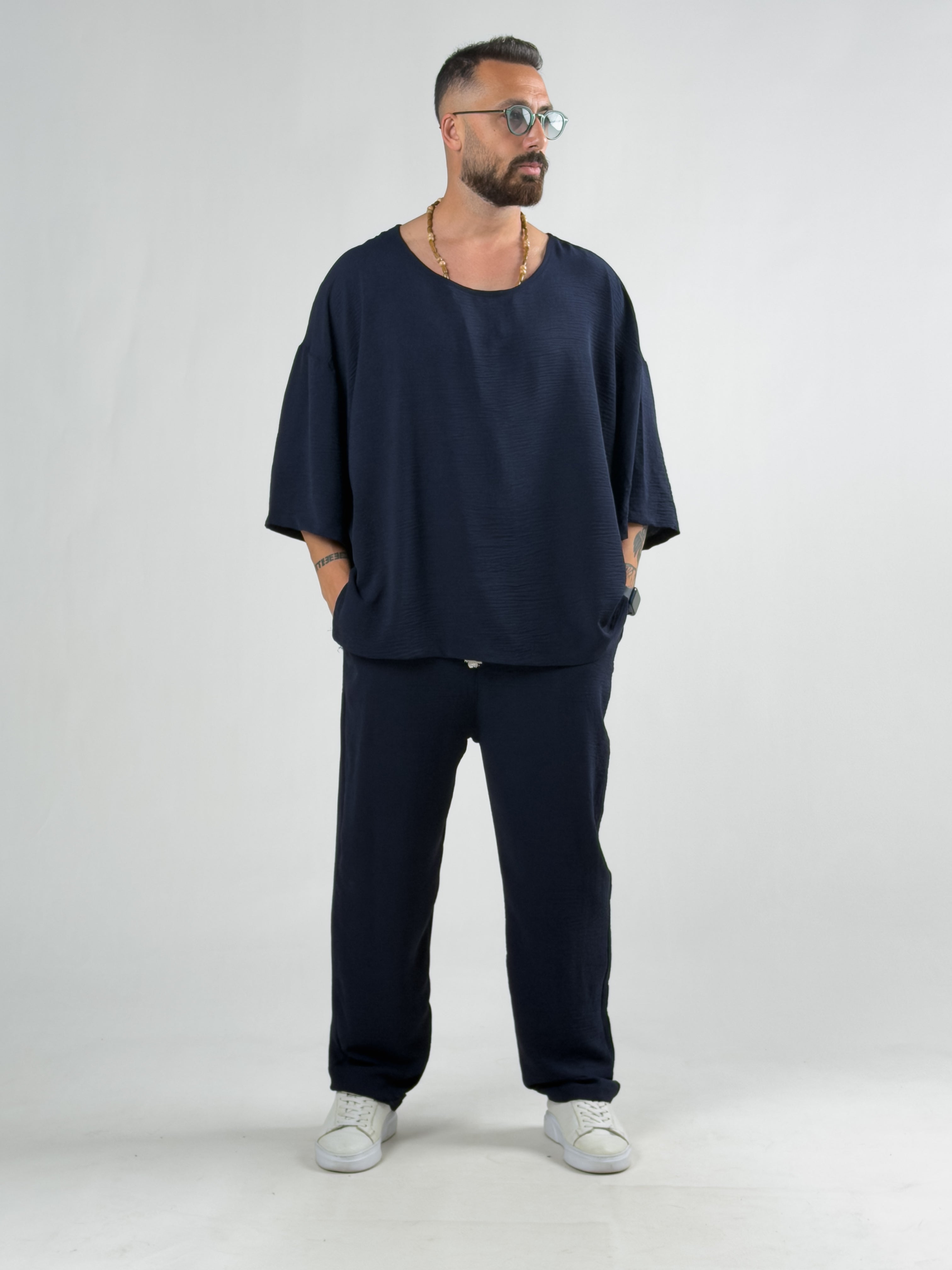 Oversize Lacivert Keten Takım COC3204